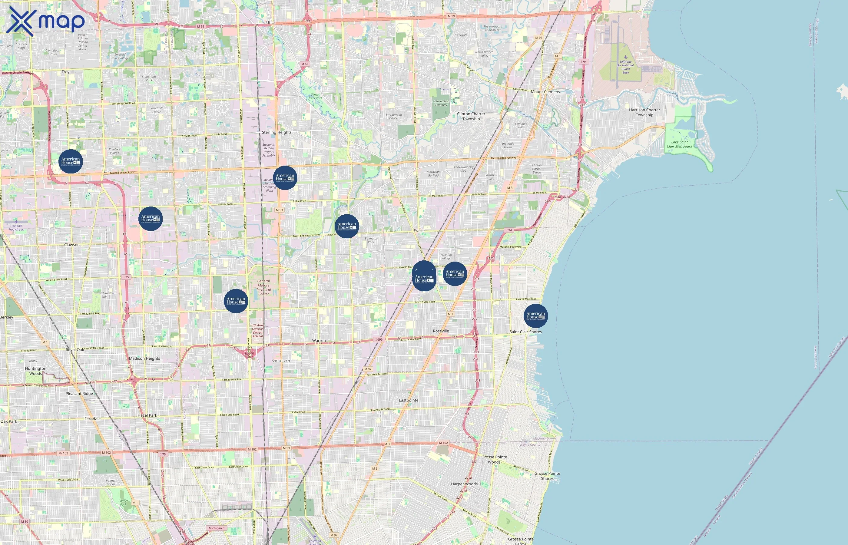 American House area coverage