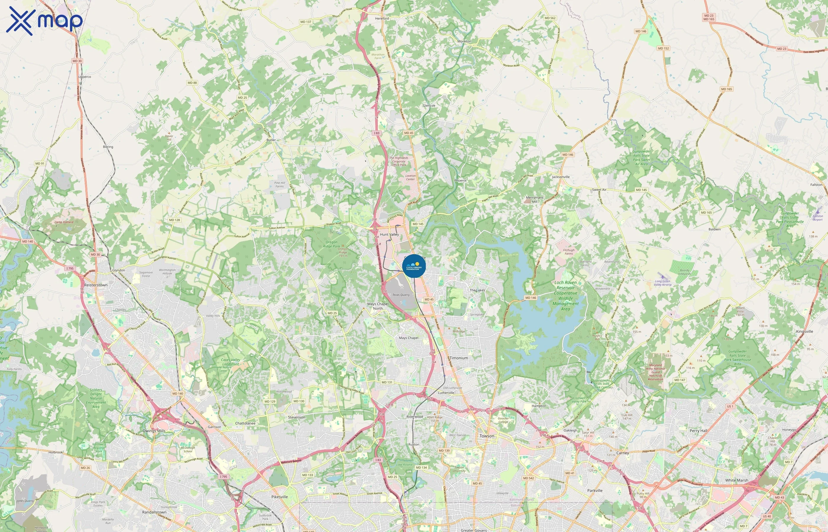 Cystic Fibrosis Foundation area coverage