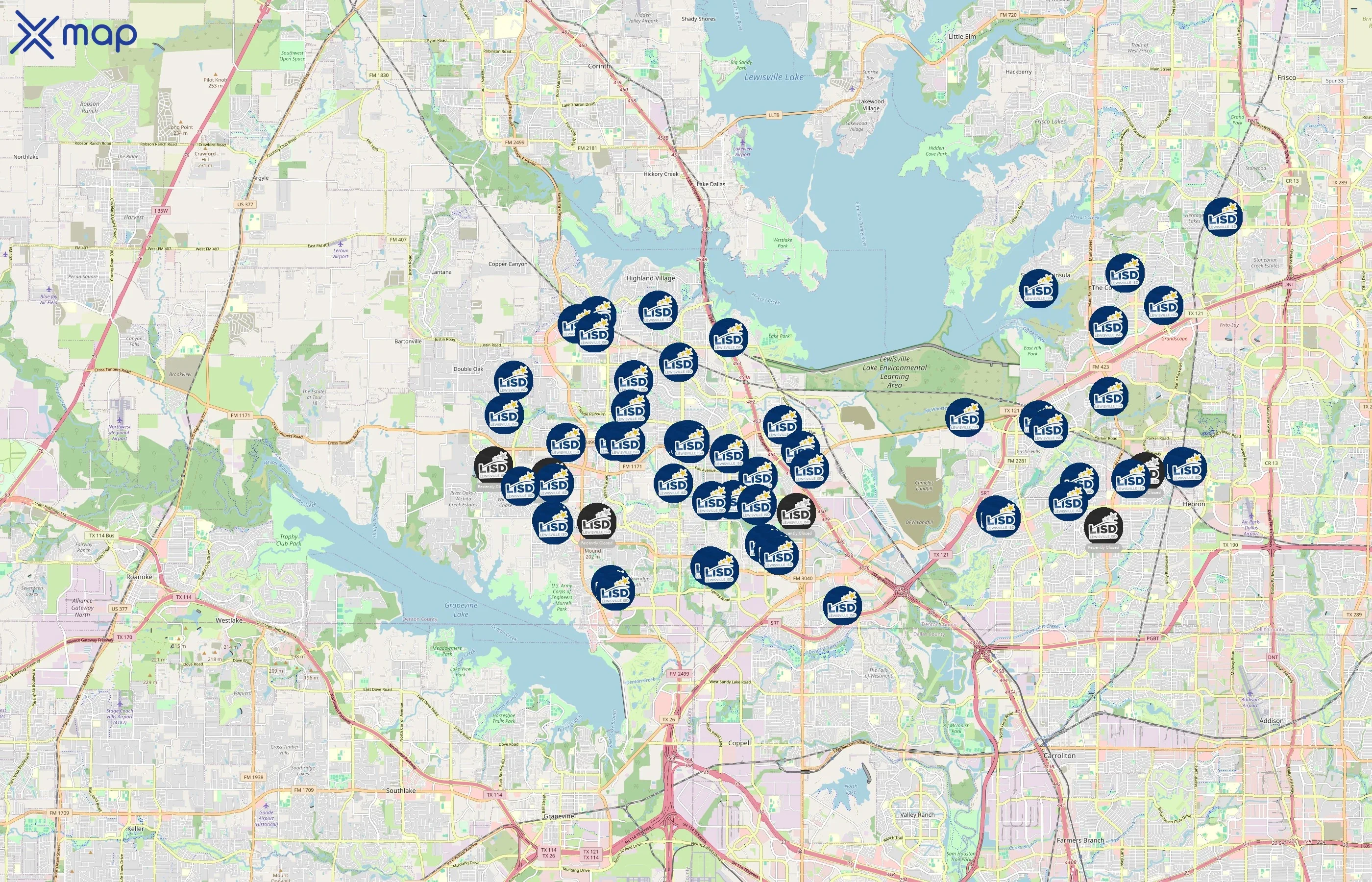 Lewisville Independent School District area coverage
