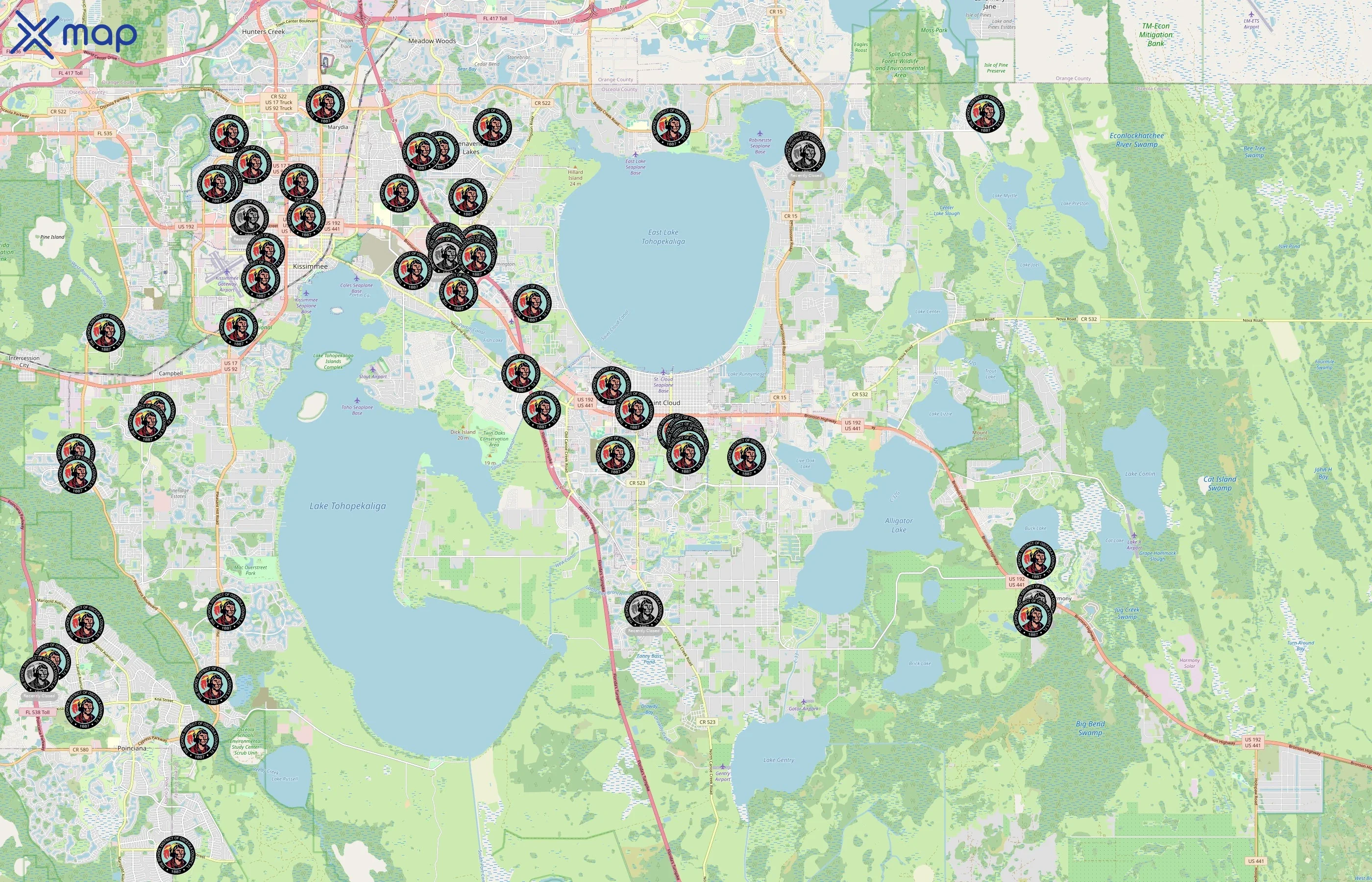 Osceola County School District area coverage