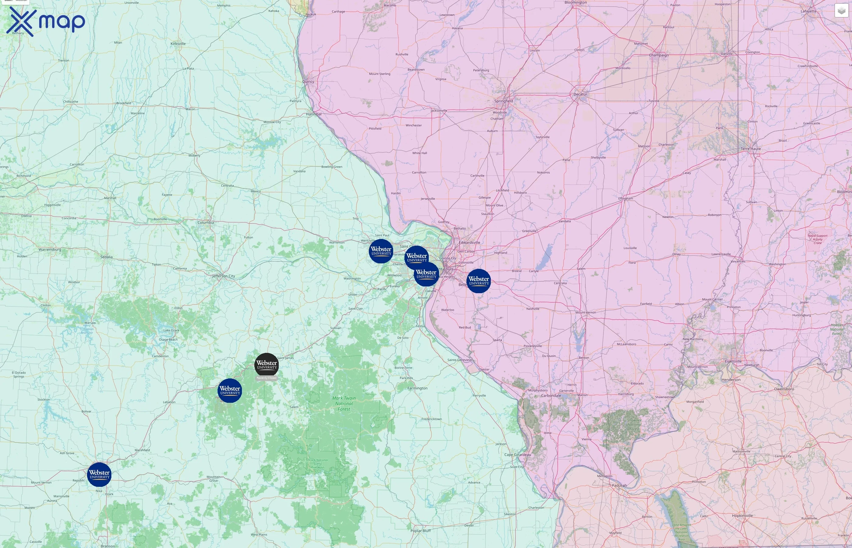 Webster University street hotspots