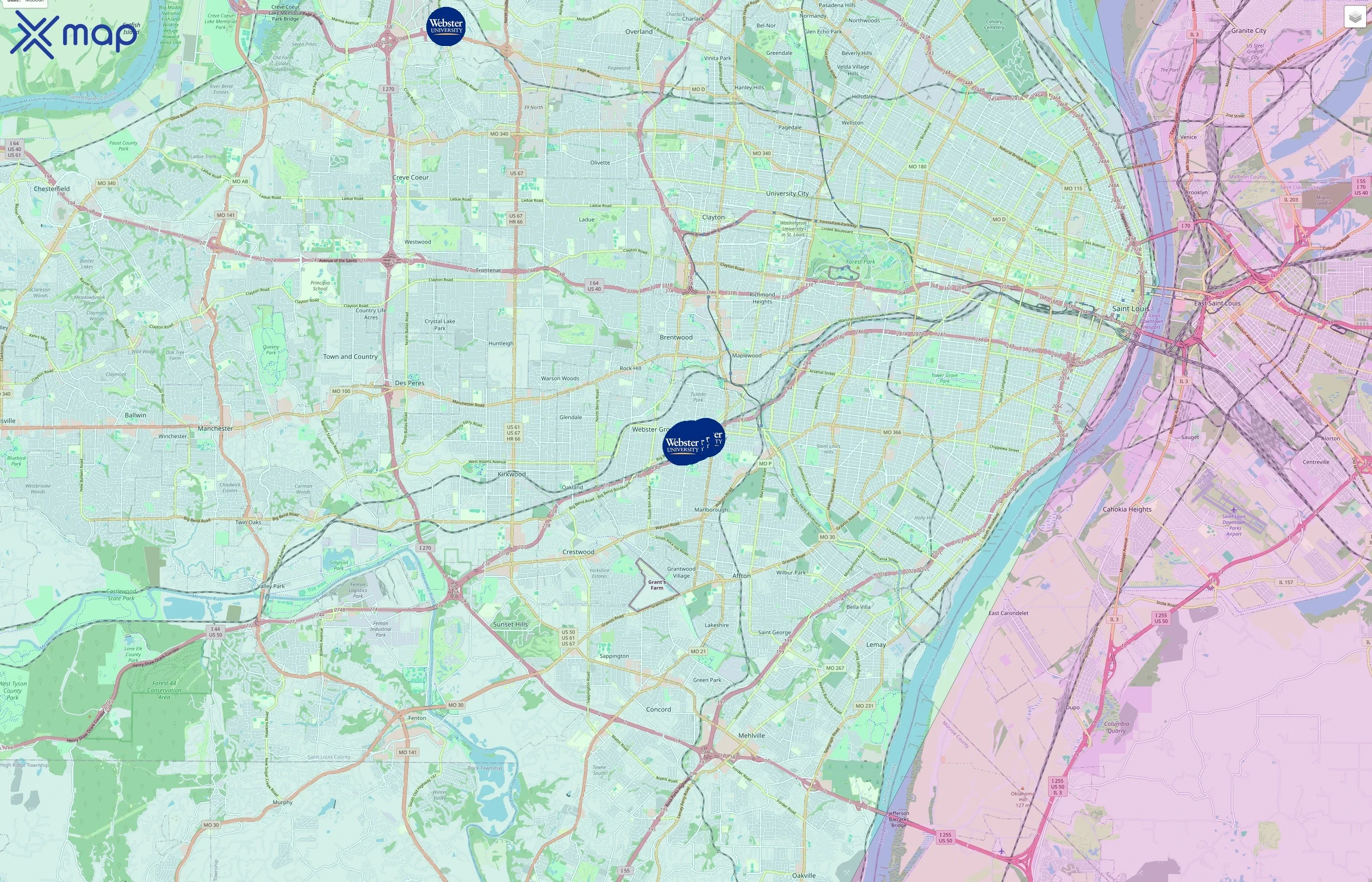 Webster University traffic data