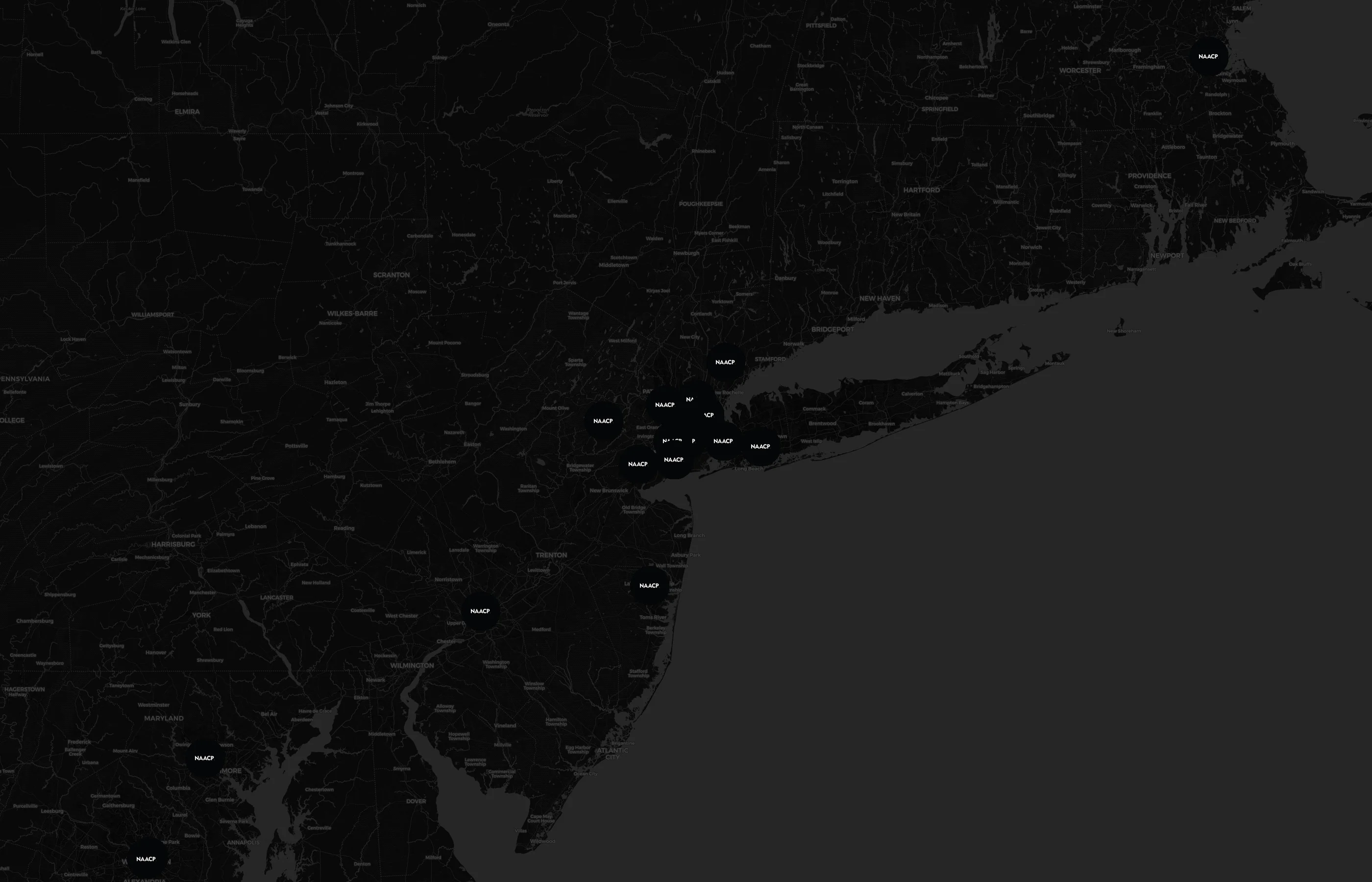 NAACP city distribution