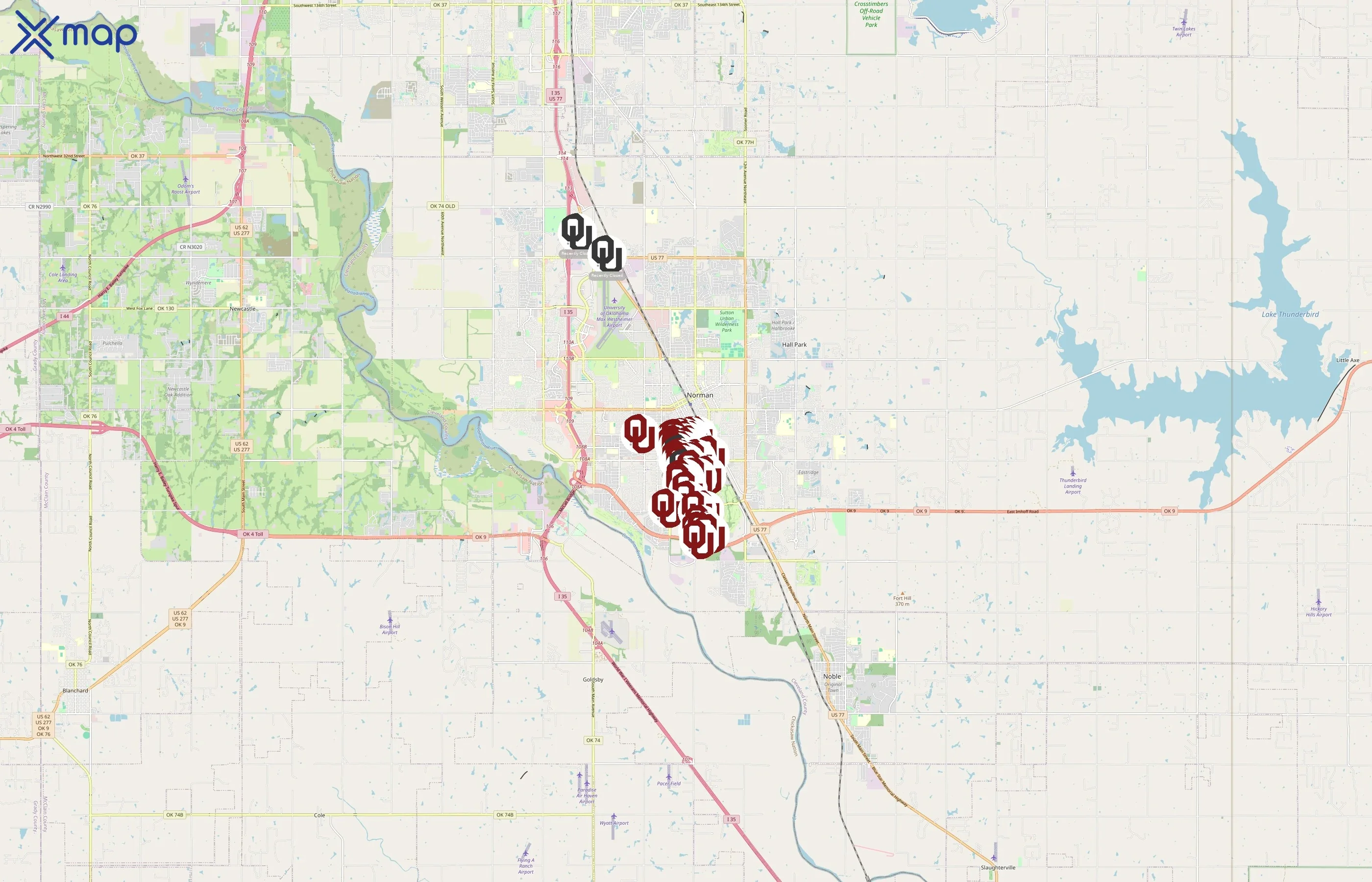 The University of Oklahoma area coverage