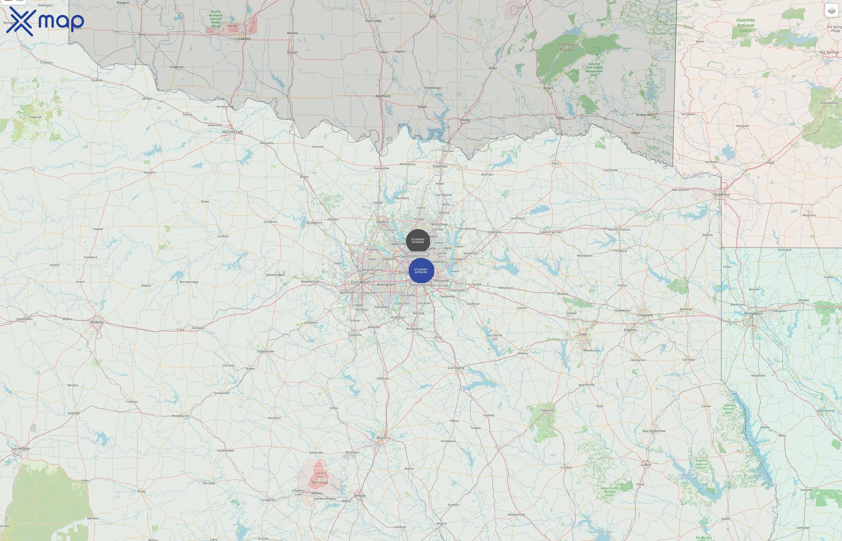 Southern Methodist University street hotspots