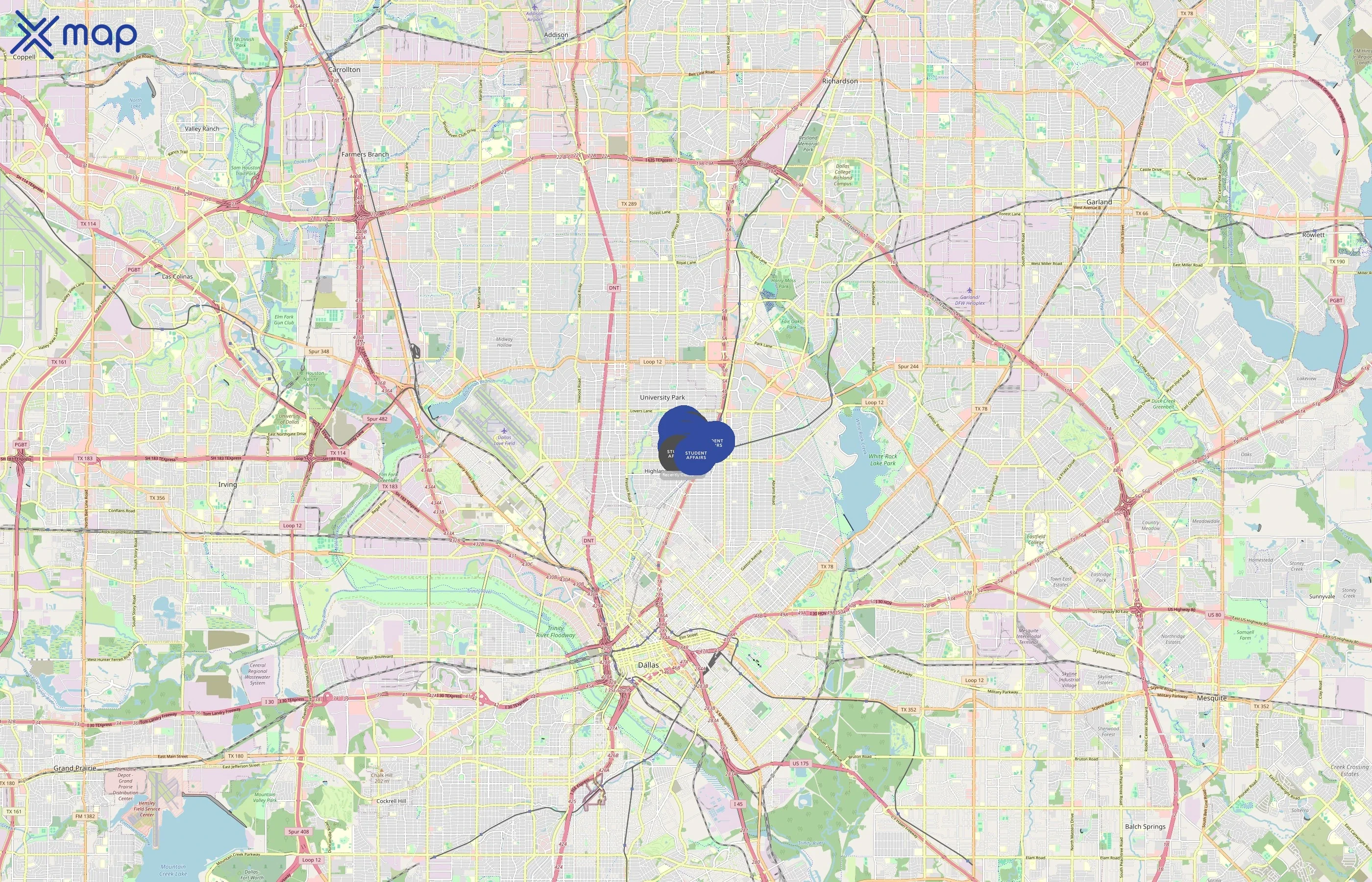 Southern Methodist University area coverage