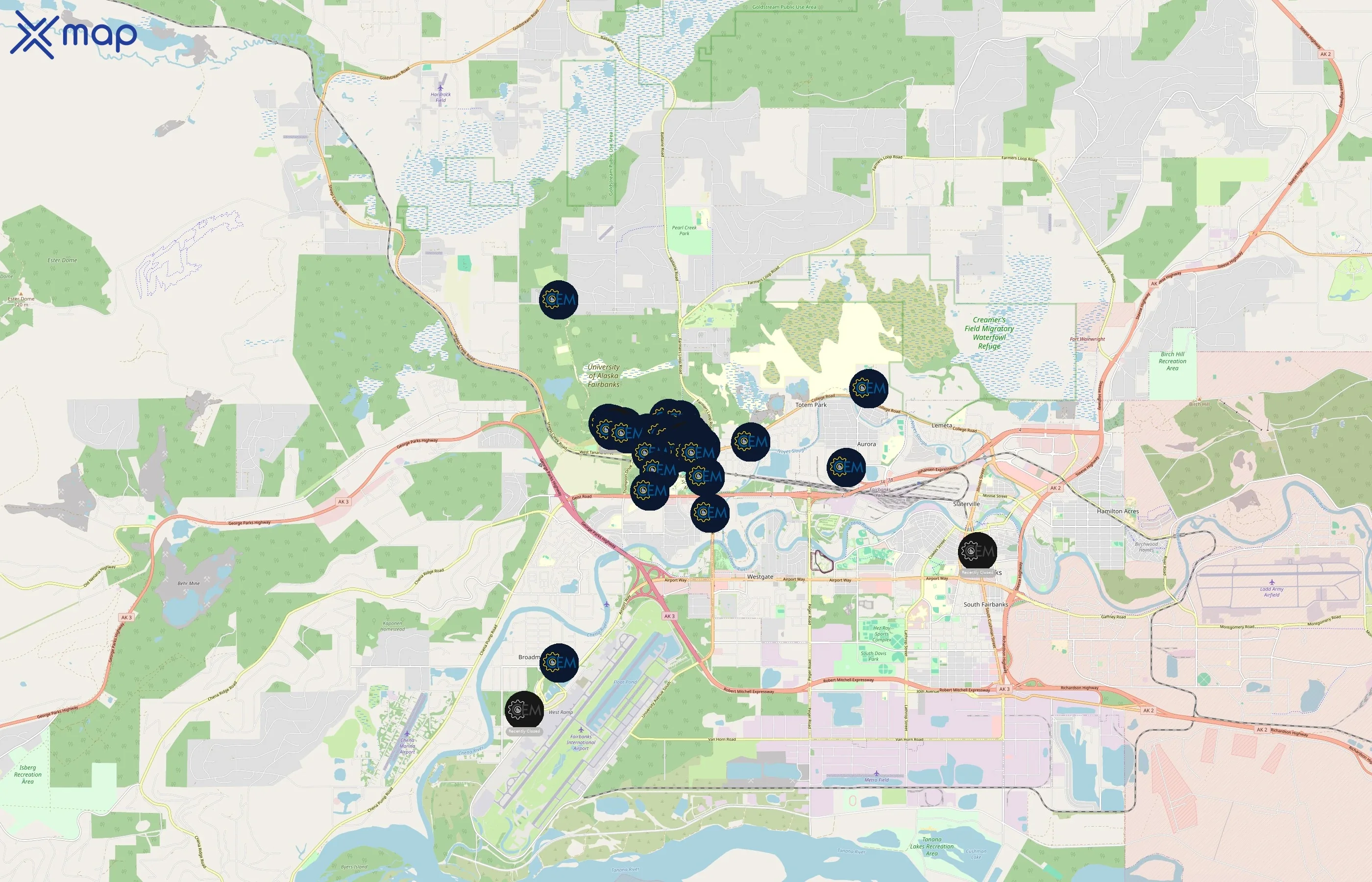 University of Alaska Fairbanks area coverage
