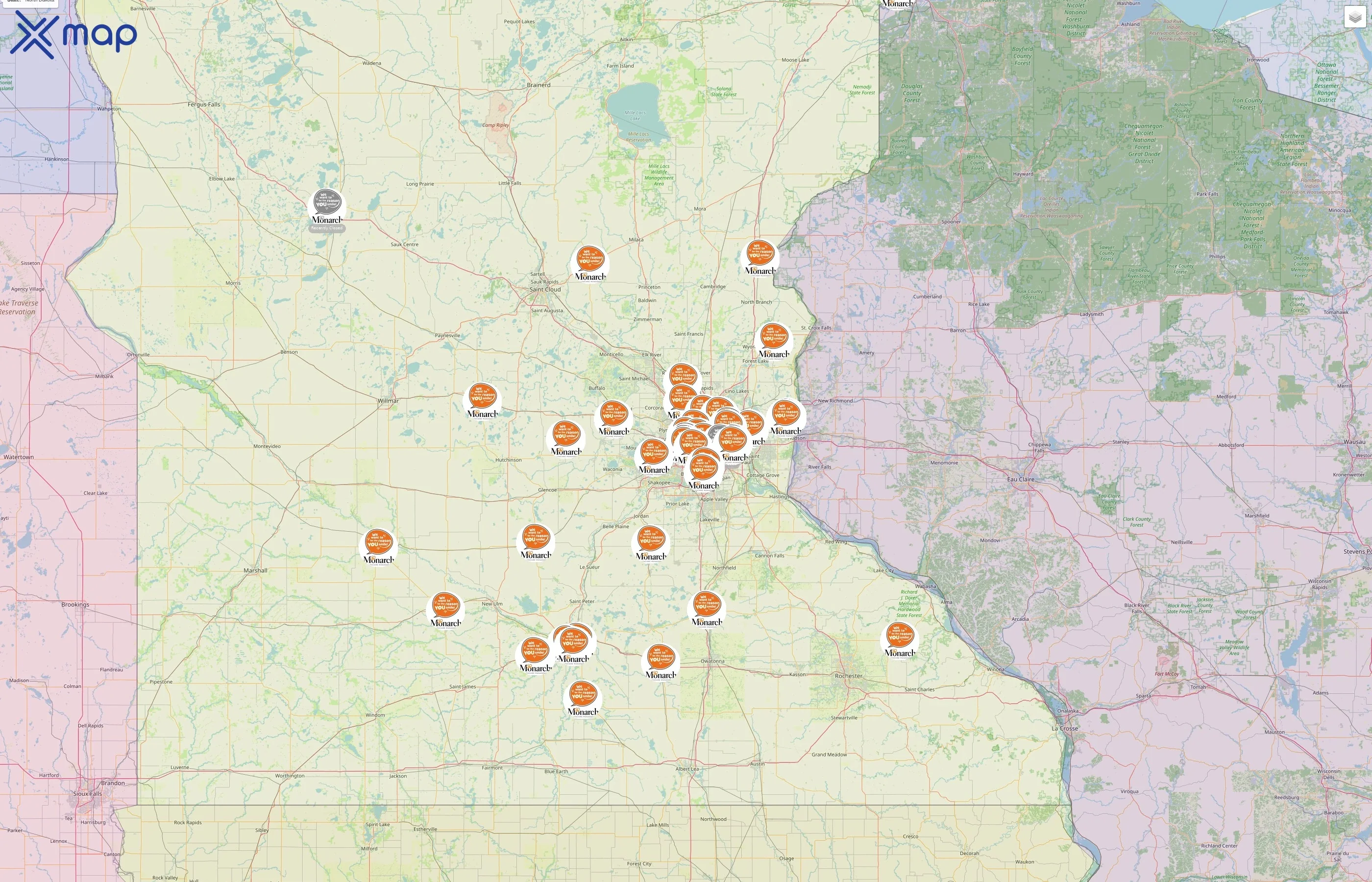 Monarch Healthcare Management street hotspots