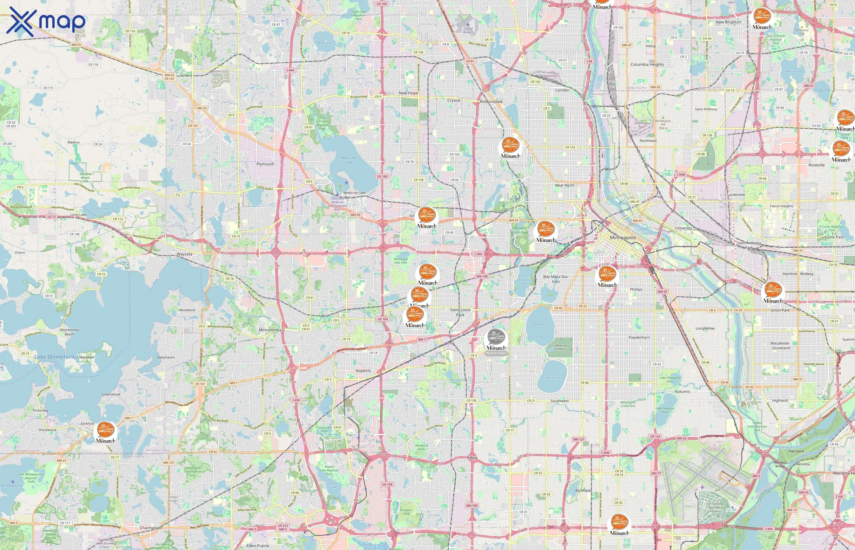 Monarch Healthcare Management area coverage