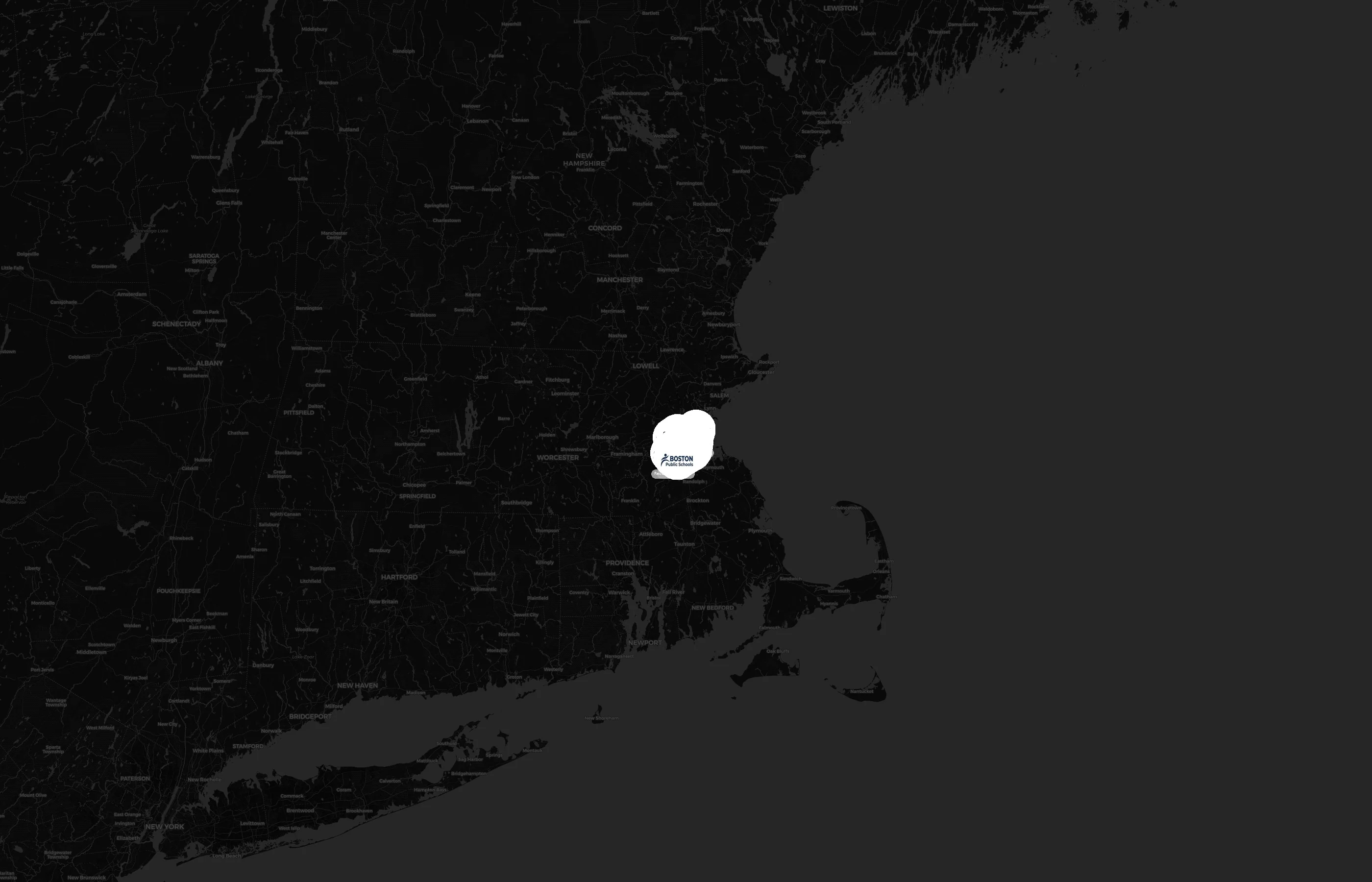 Boston Public Schools city distribution