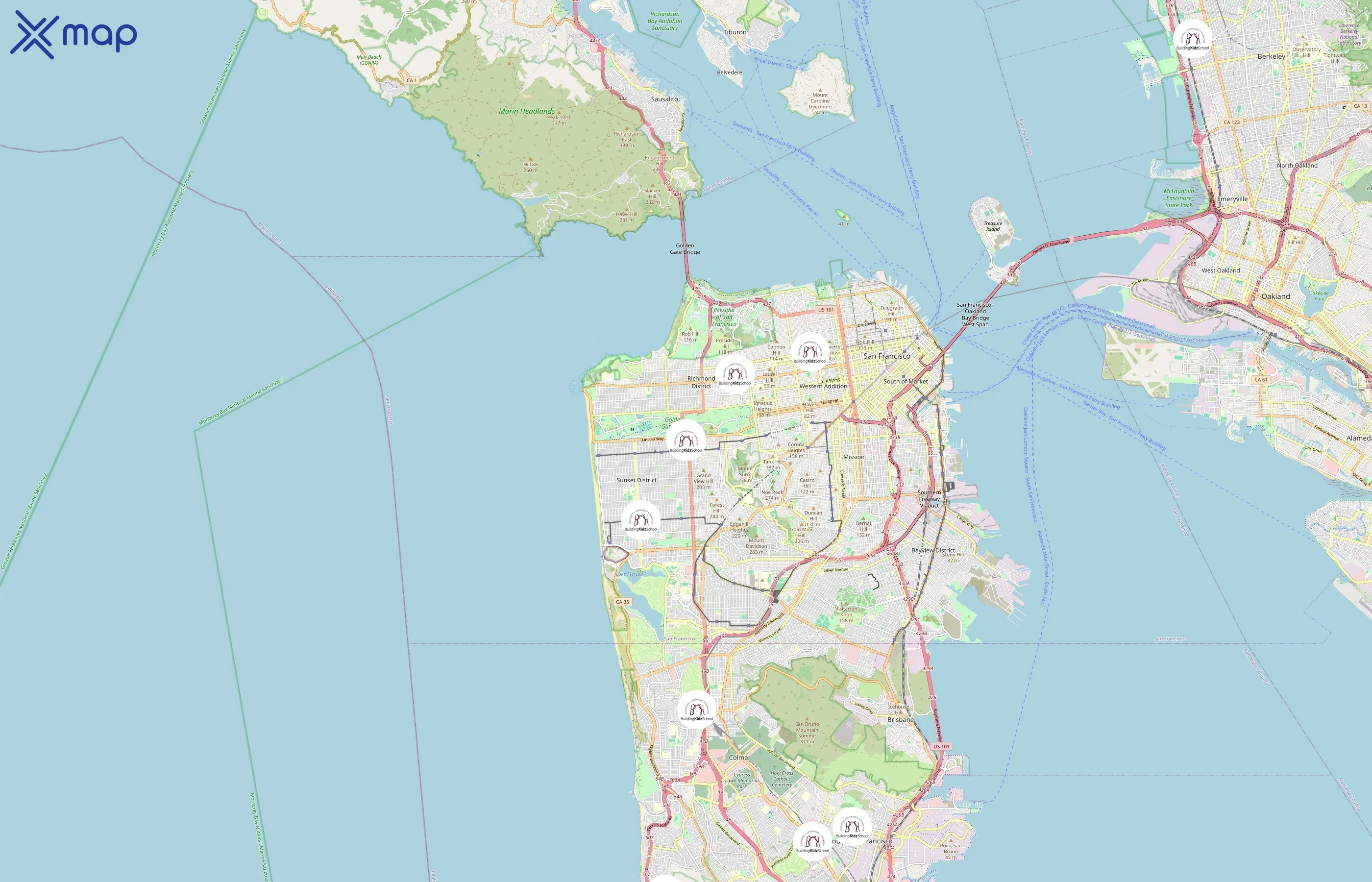 Building Kidz area coverage