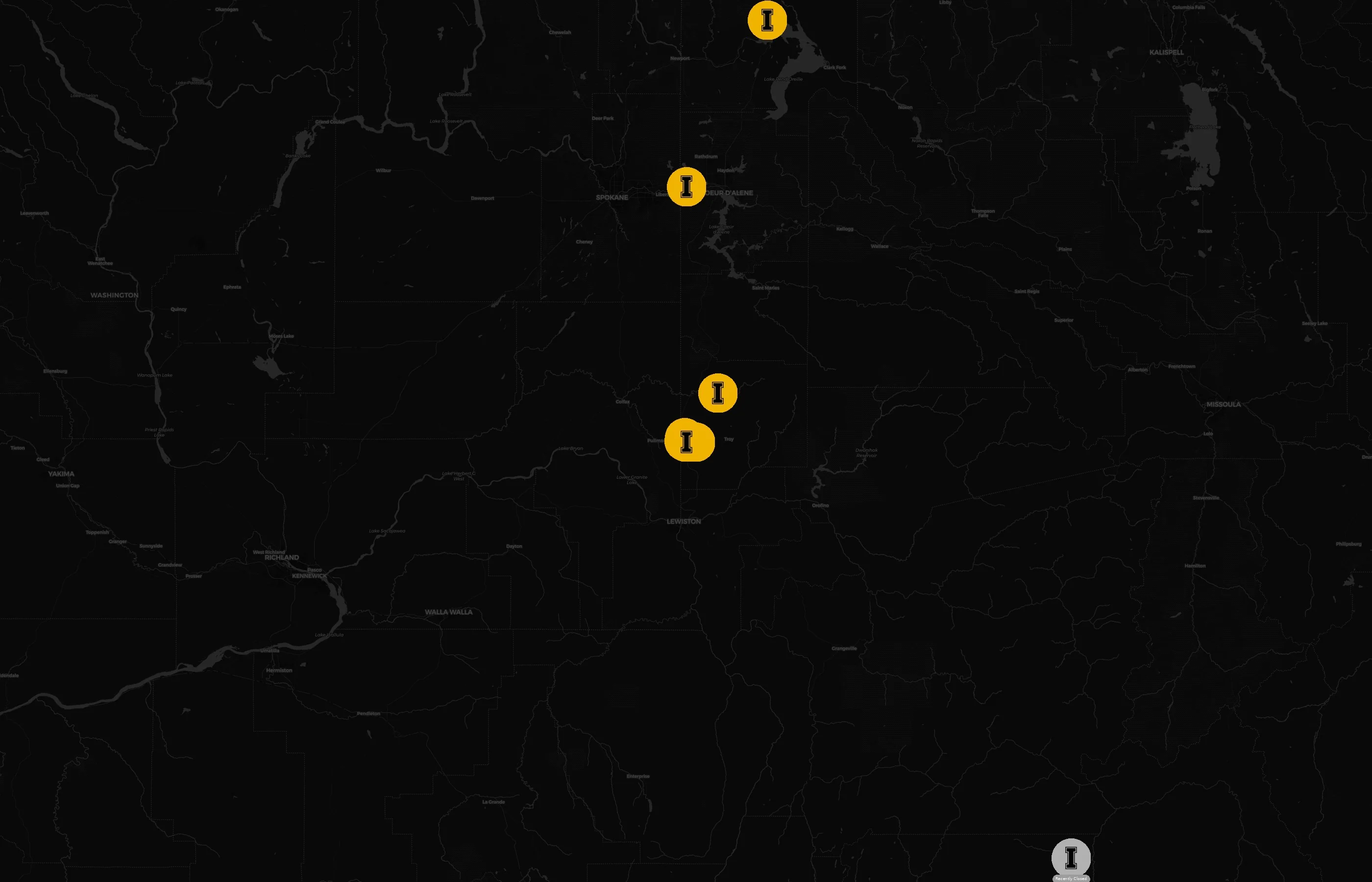 University of Idaho city distribution