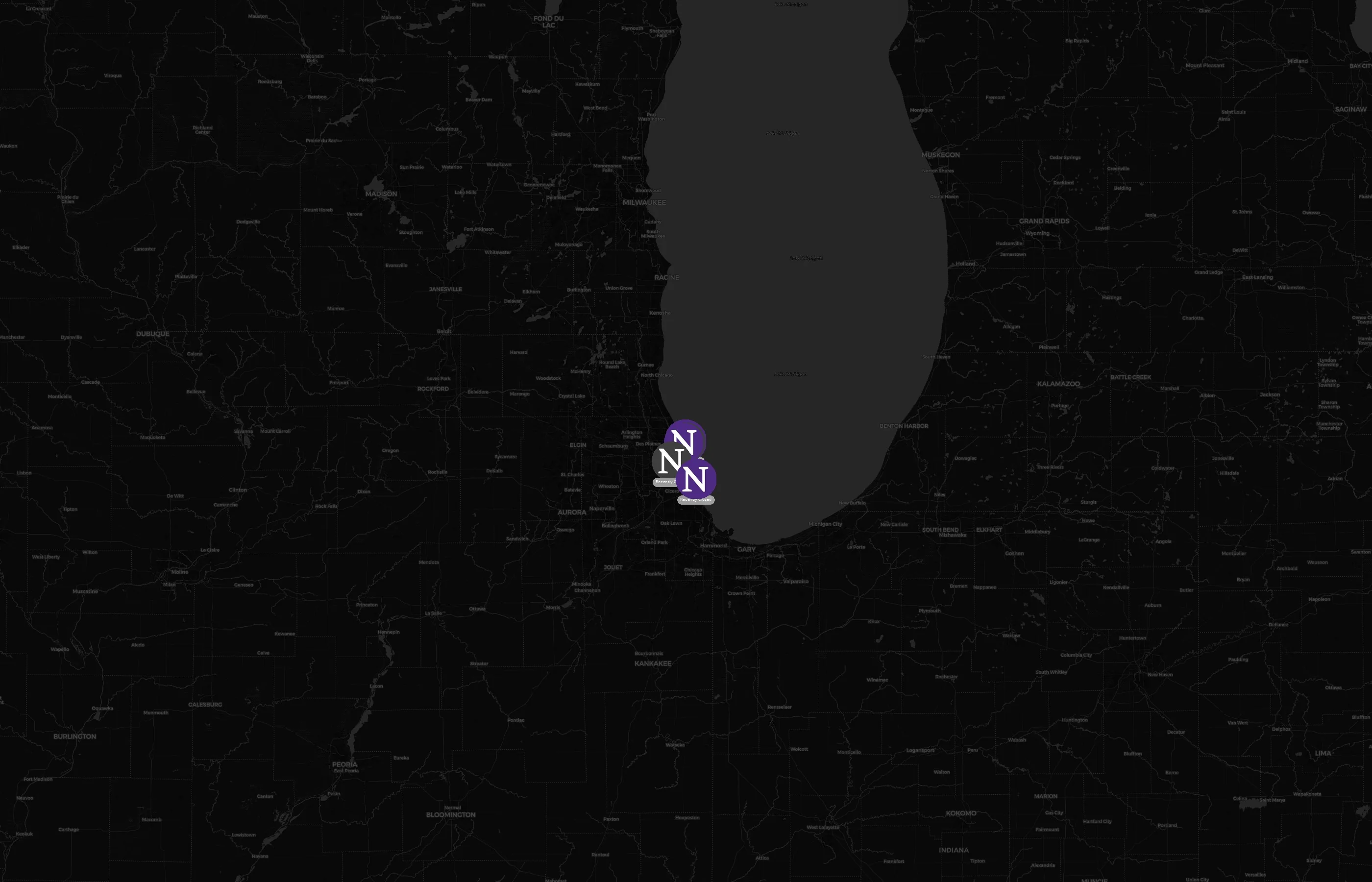 Northwestern University city distribution