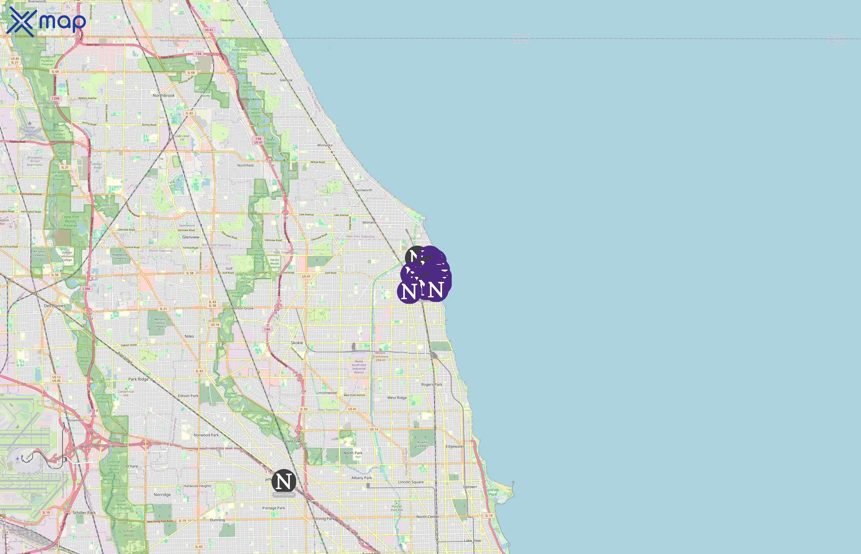 Northwestern University area coverage