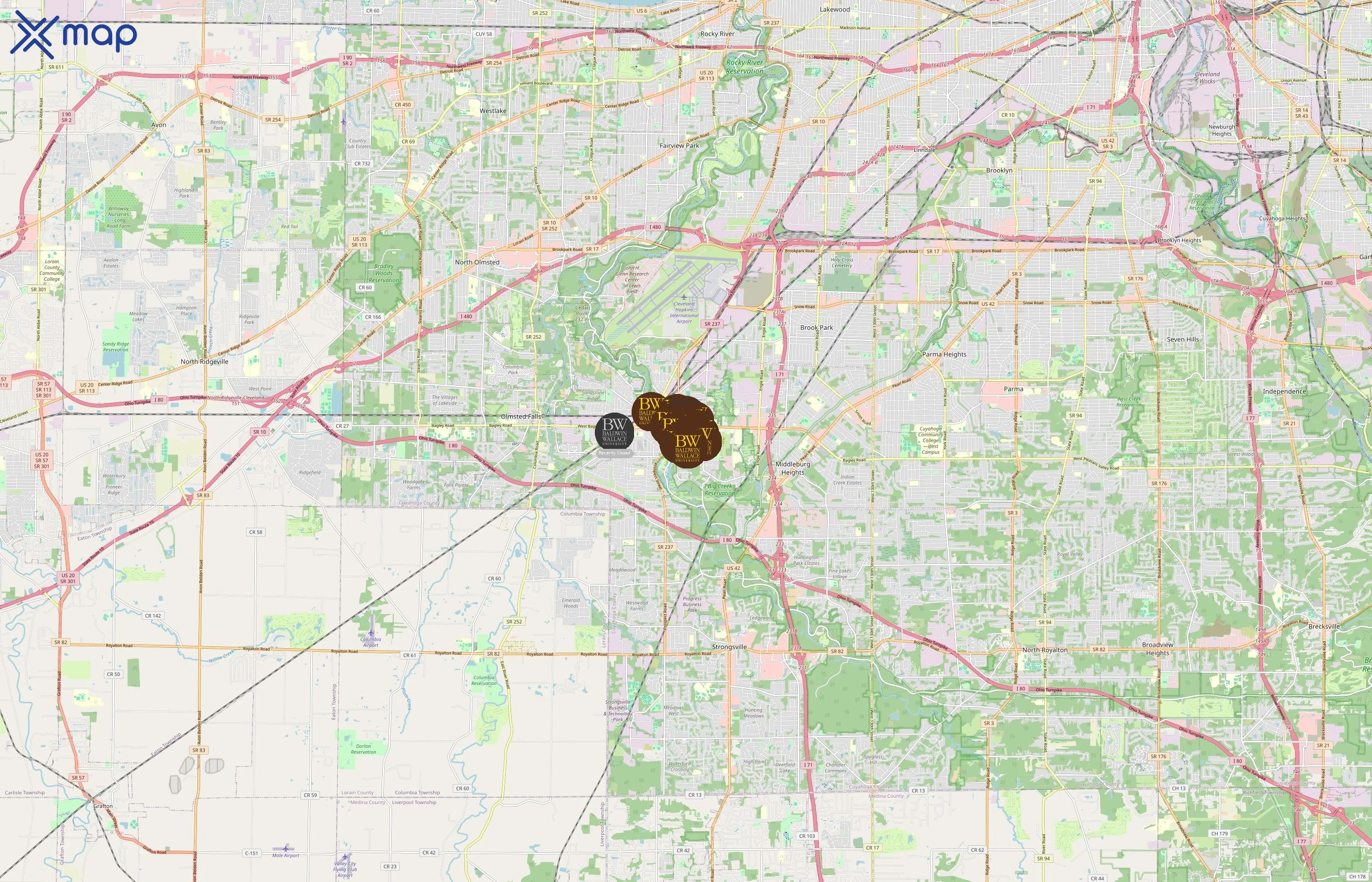 Baldwin Wallace University area coverage