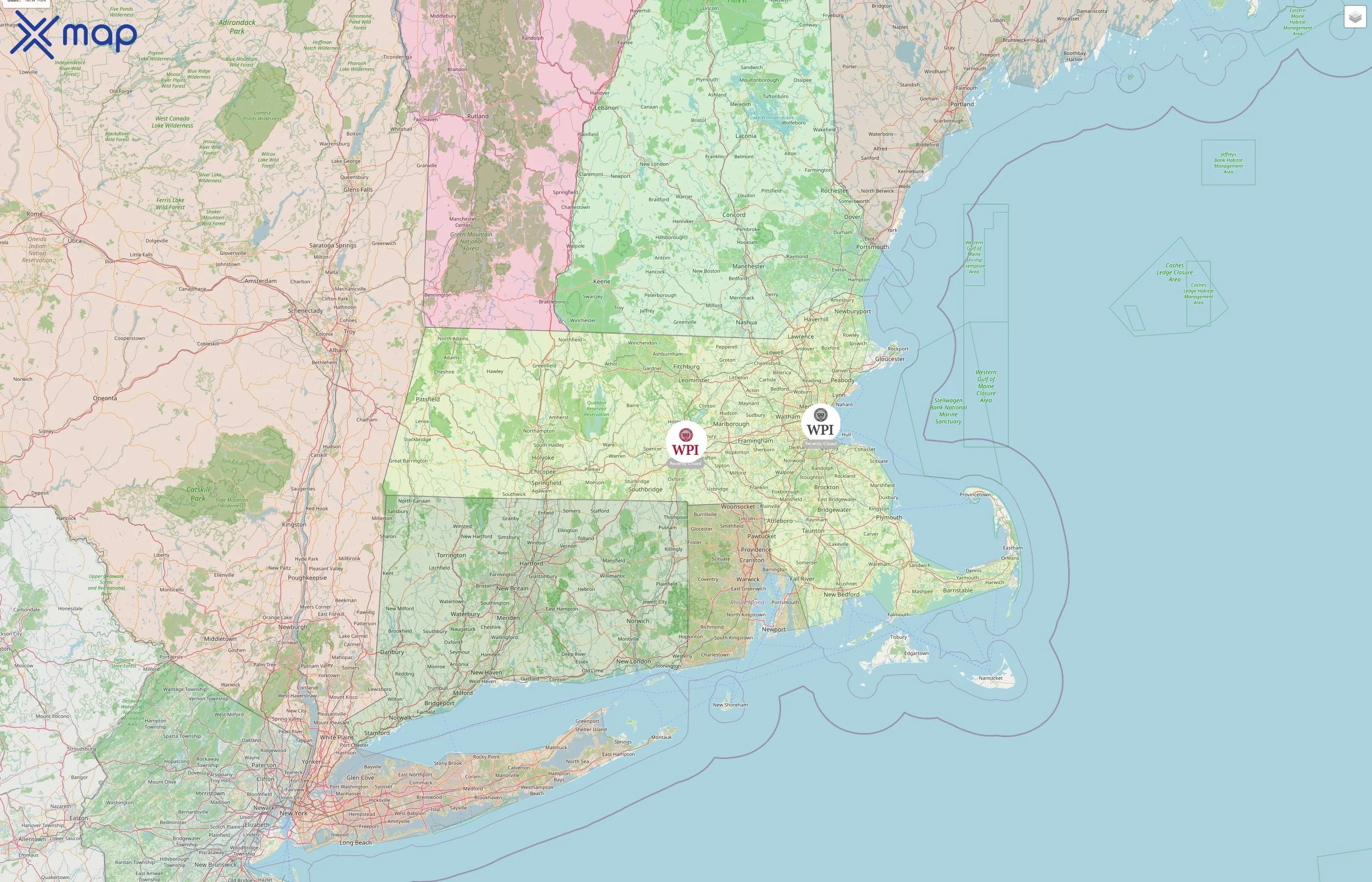 Worcester Polytechnic Institute street hotspots
