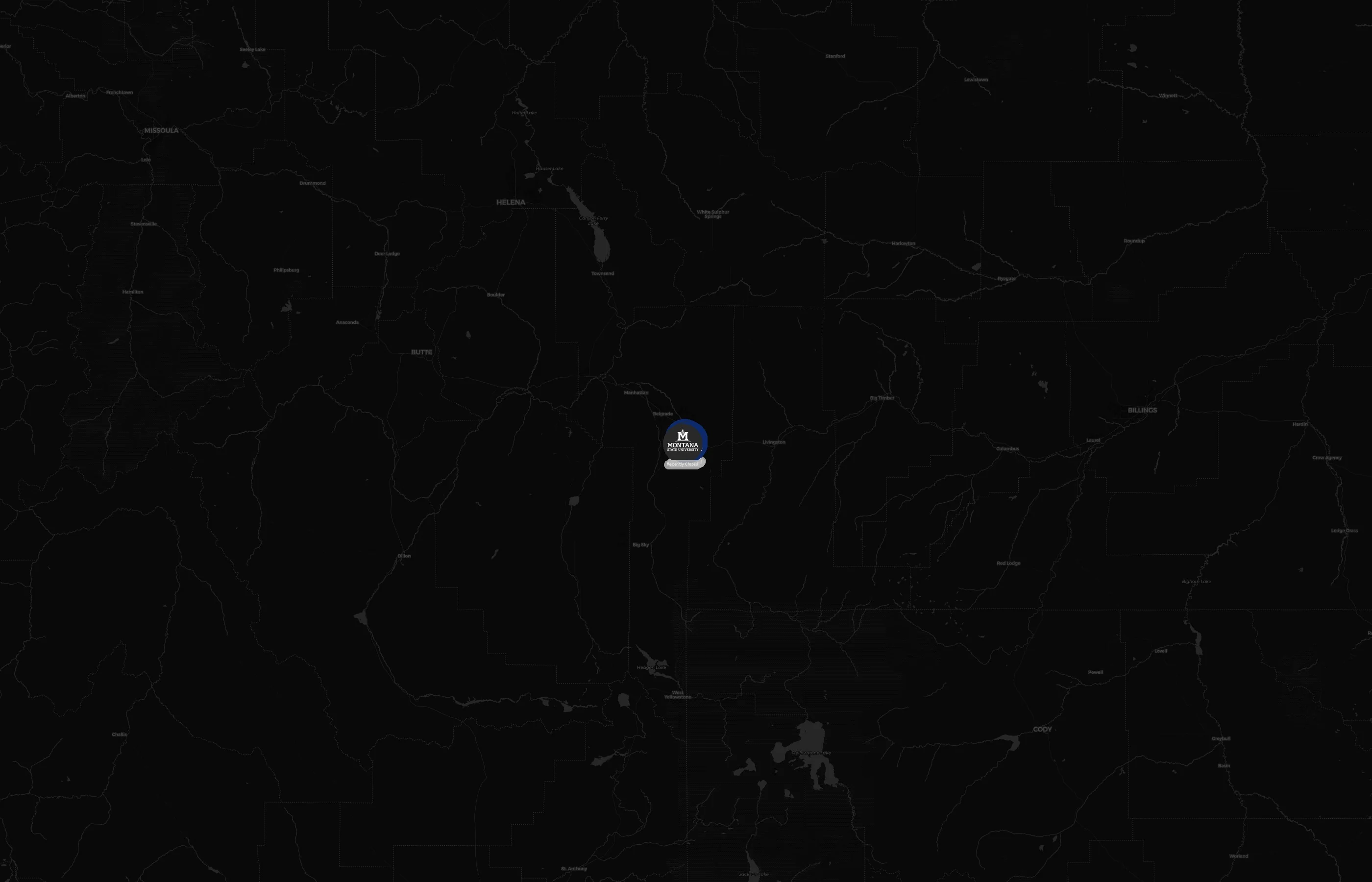 Montana State University city distribution