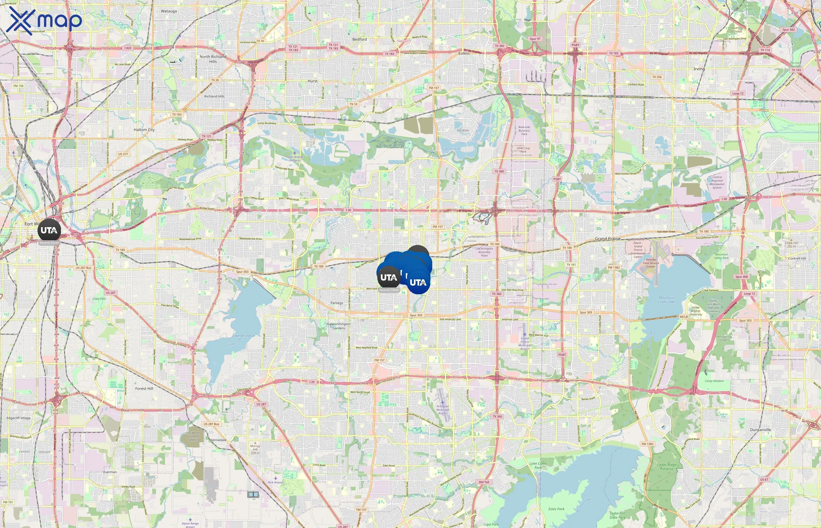 University of Texas at Arlington area coverage