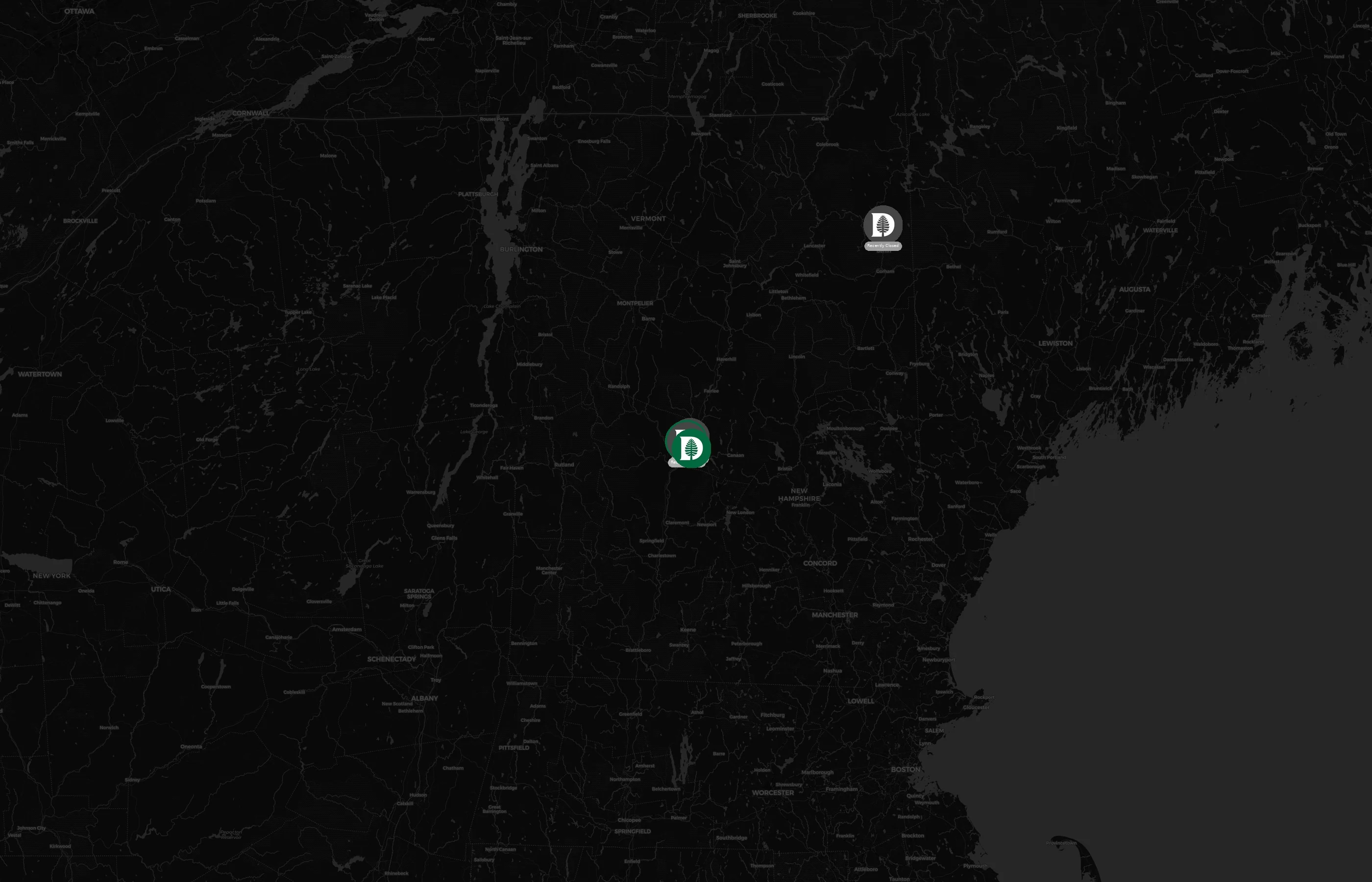 Dartmouth College city distribution