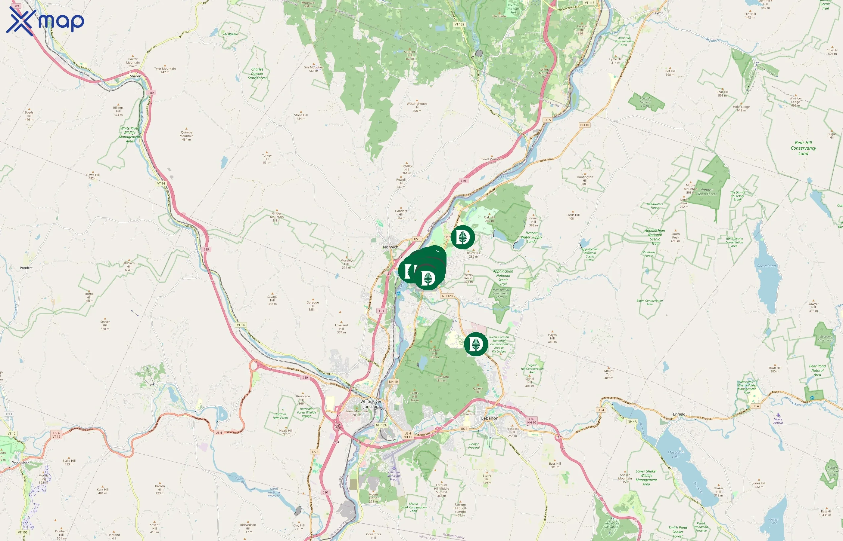 Dartmouth College area coverage