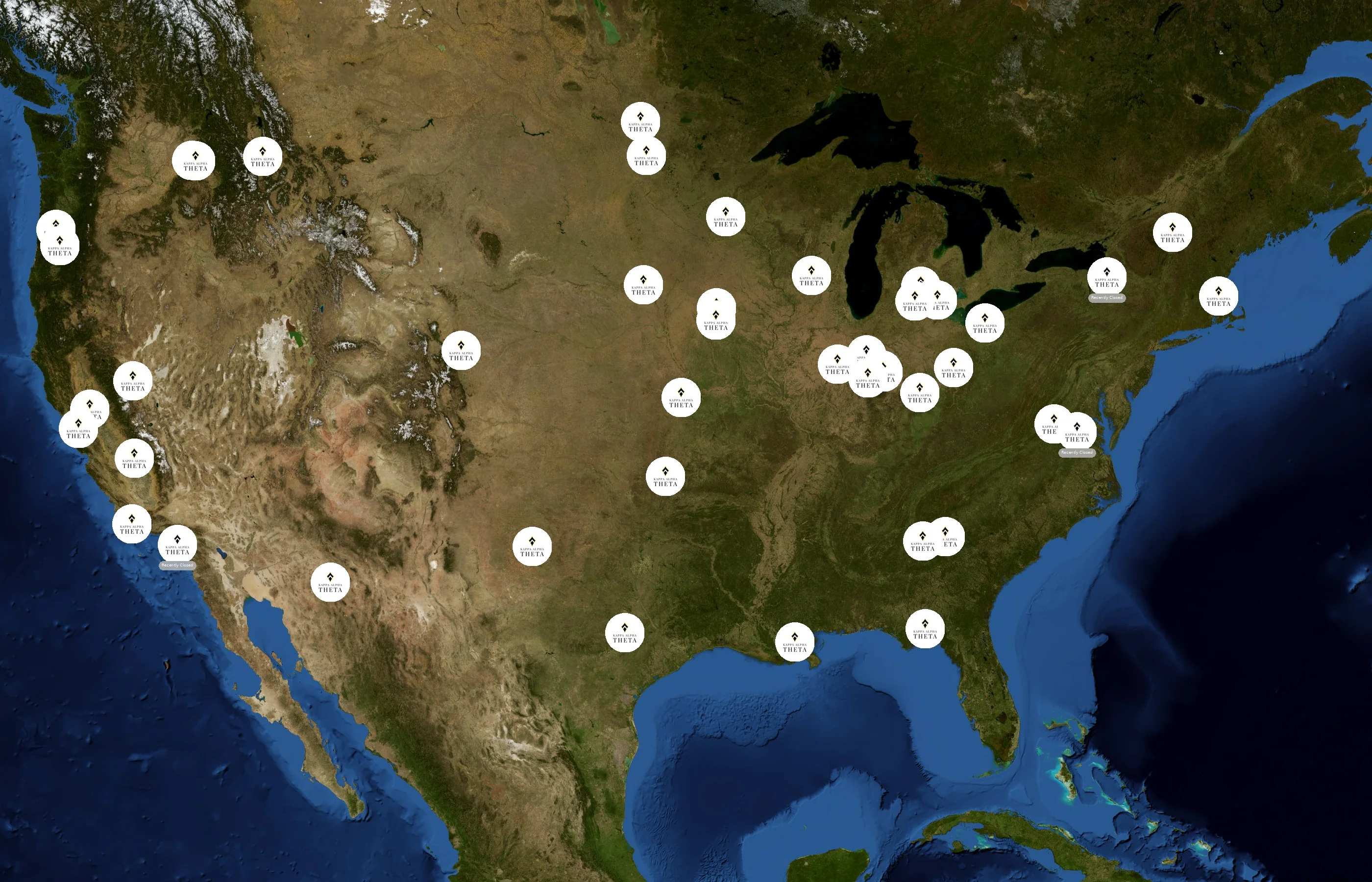 Kappa Alpha Theta state distribution