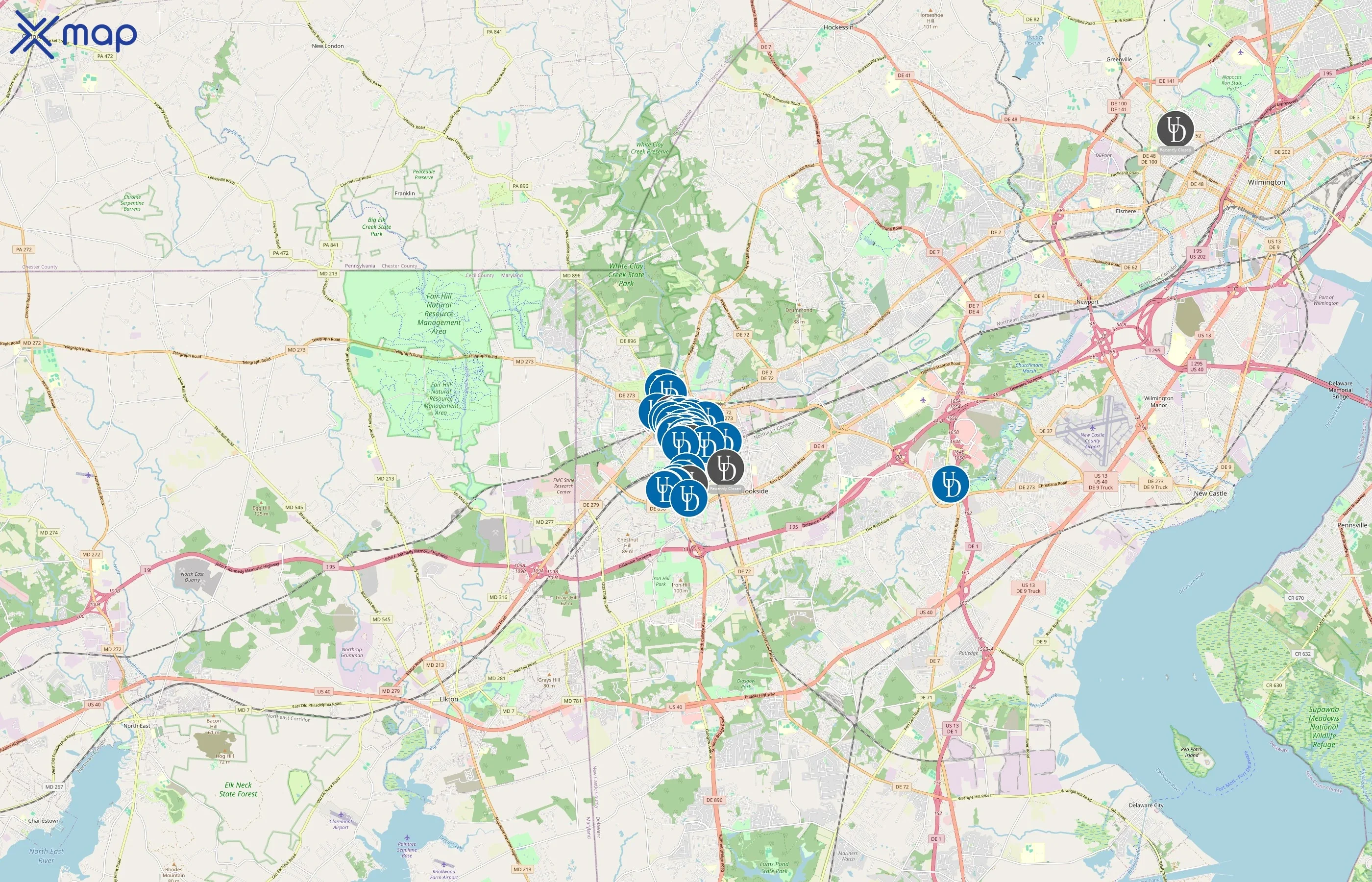 University of Delaware area coverage