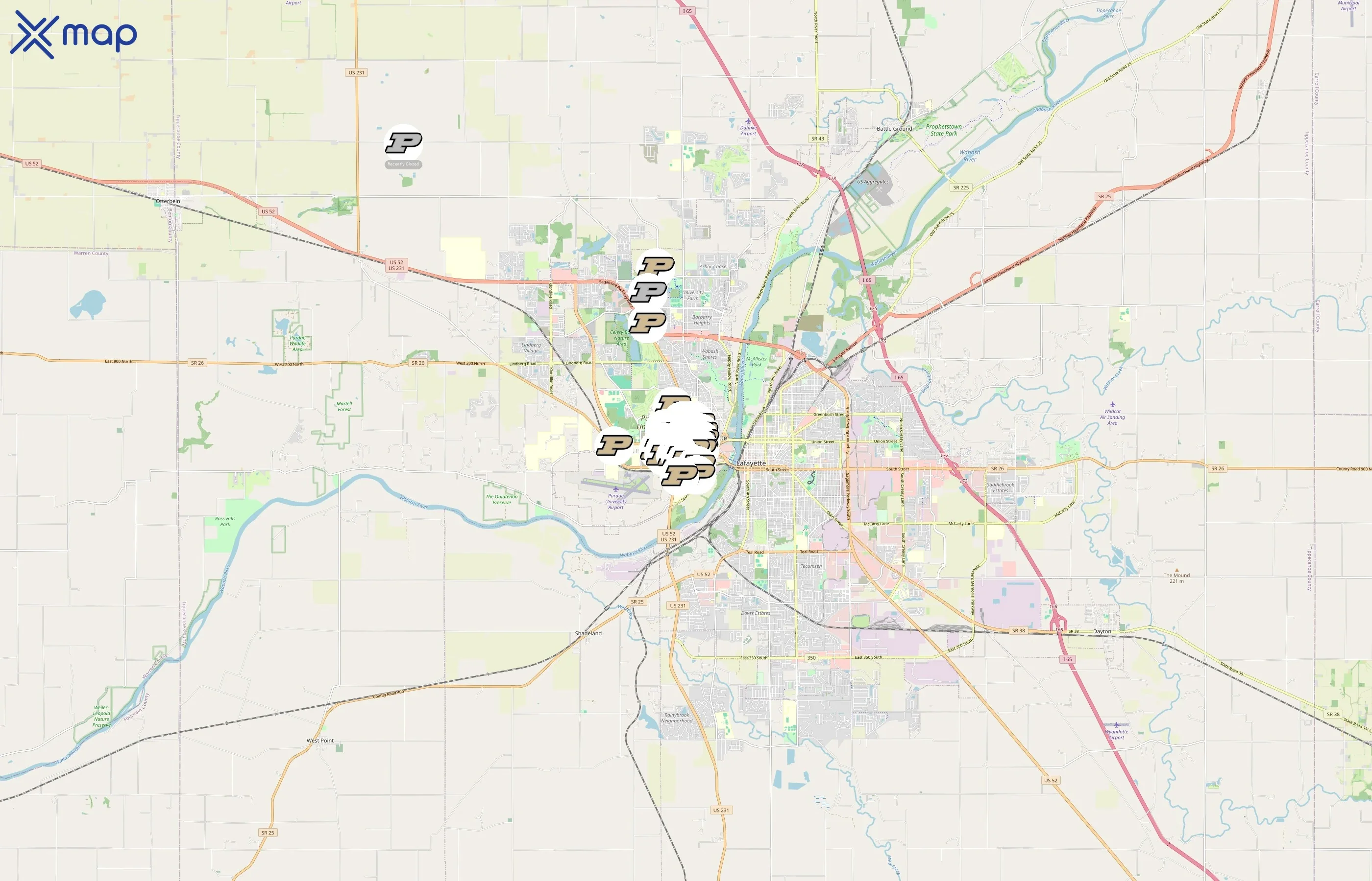 Purdue University area coverage