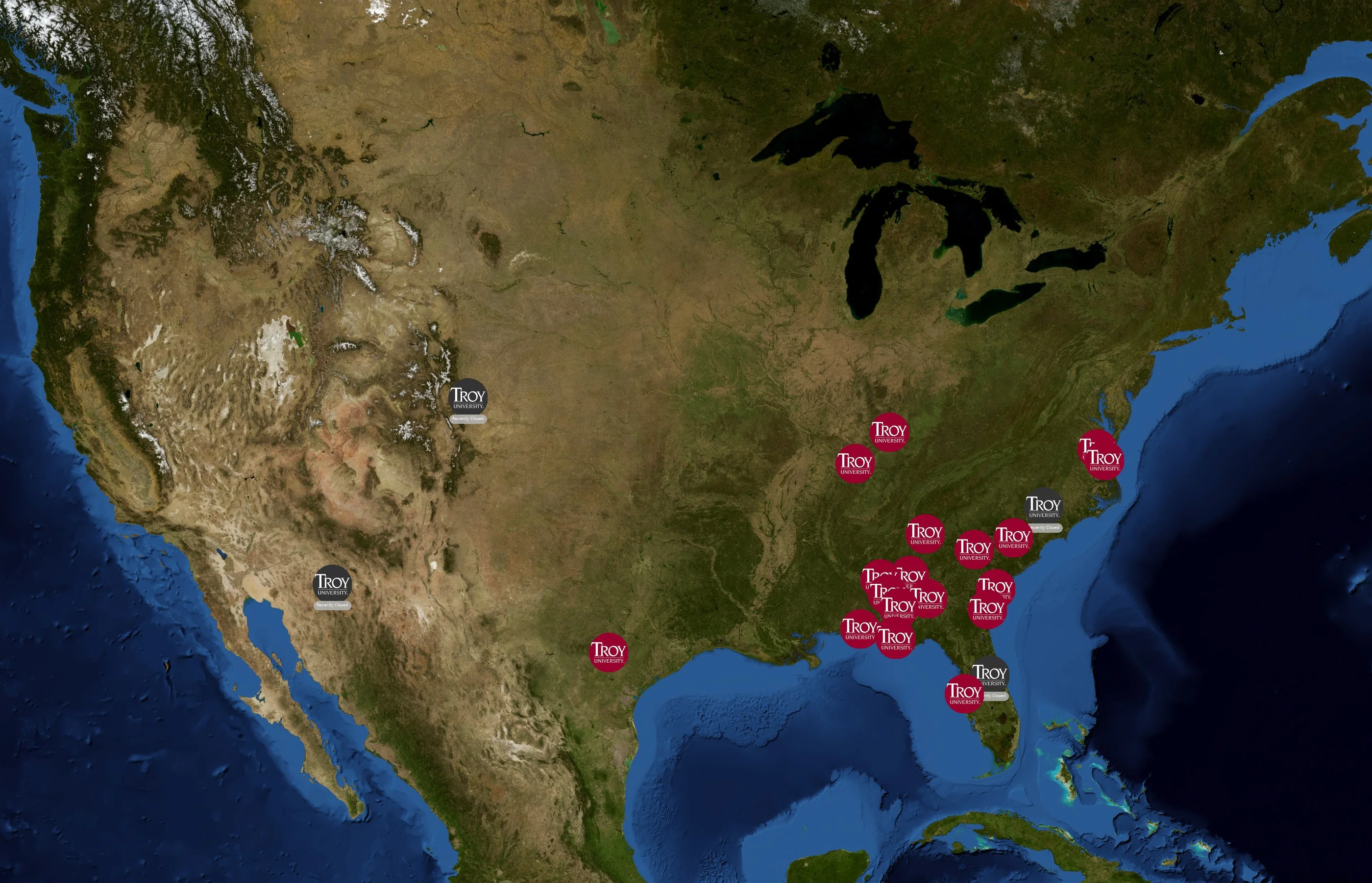 Troy University state distribution
