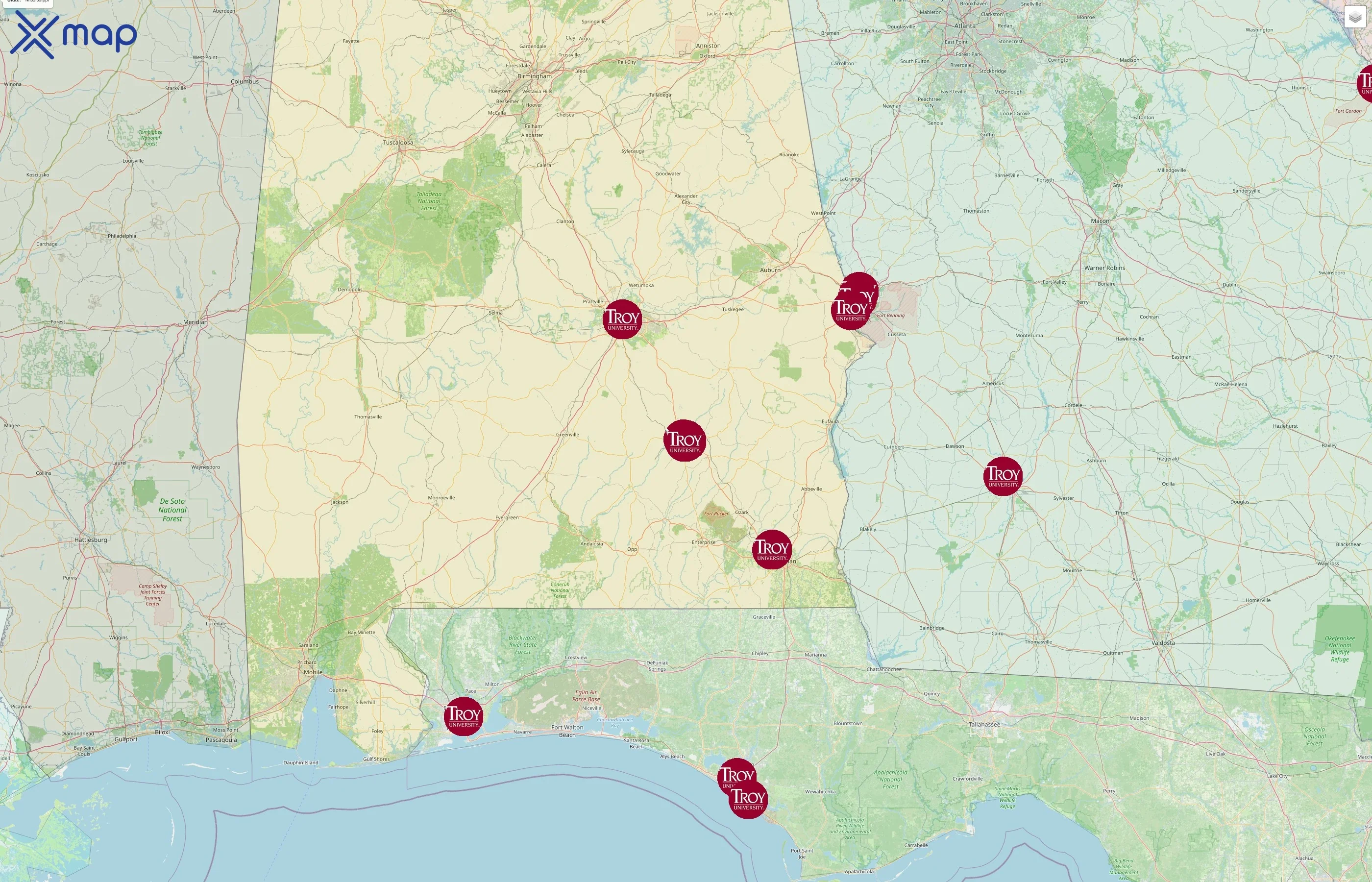 Troy University street hotspots