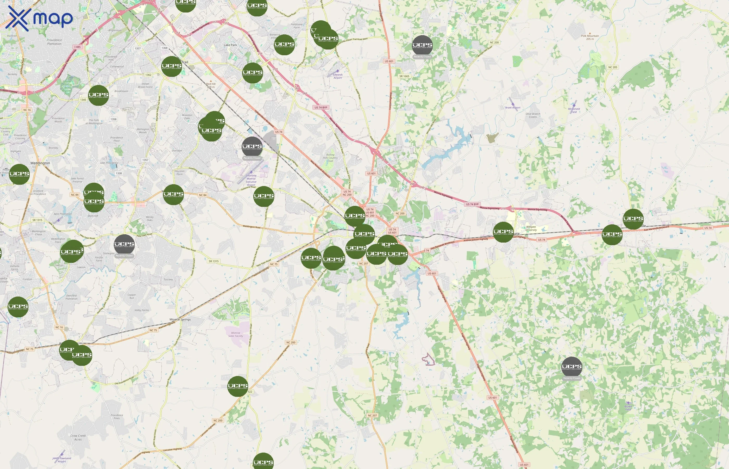Union County Public Schools area coverage
