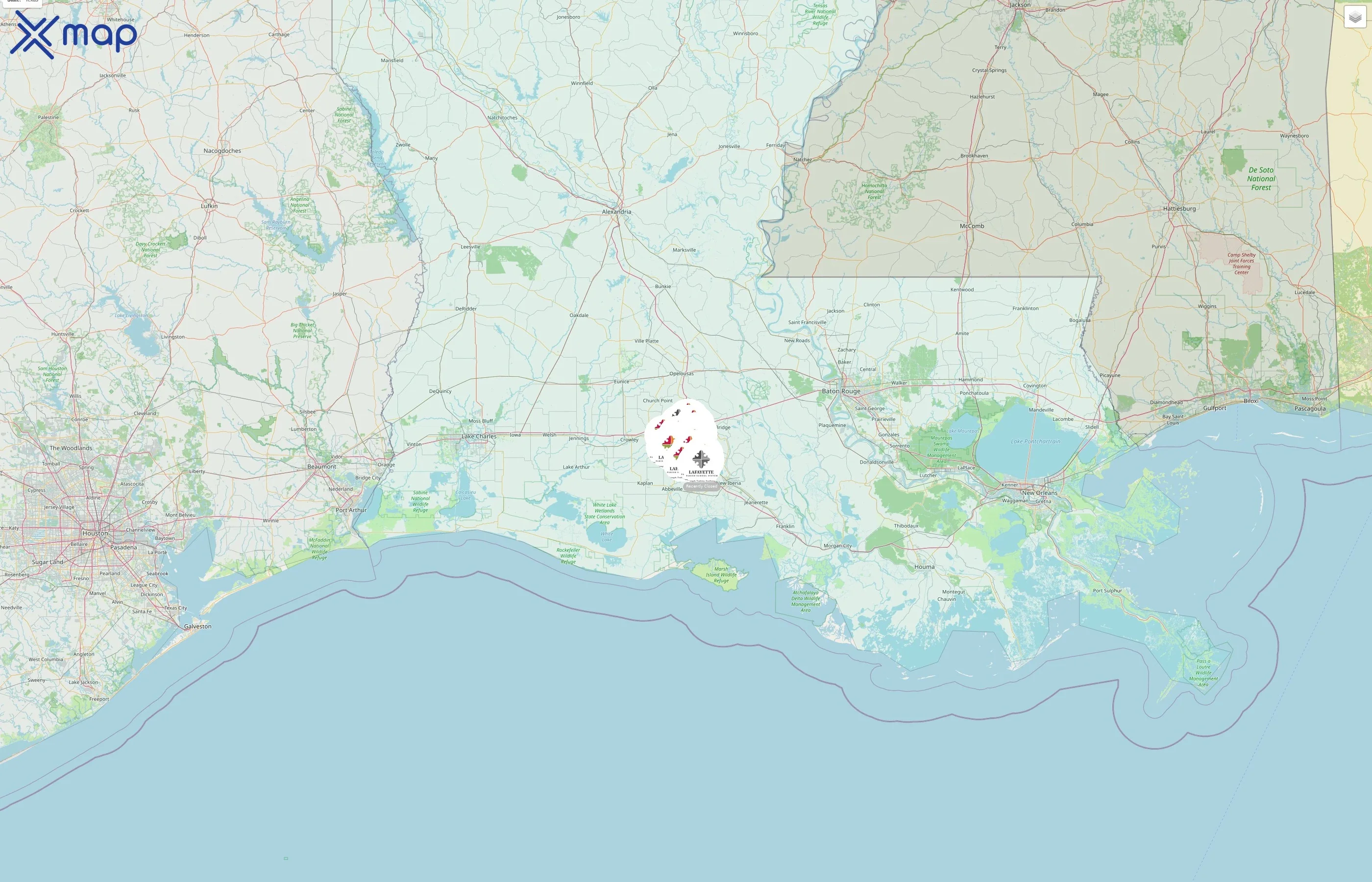 Lafayette Parish School System street hotspots