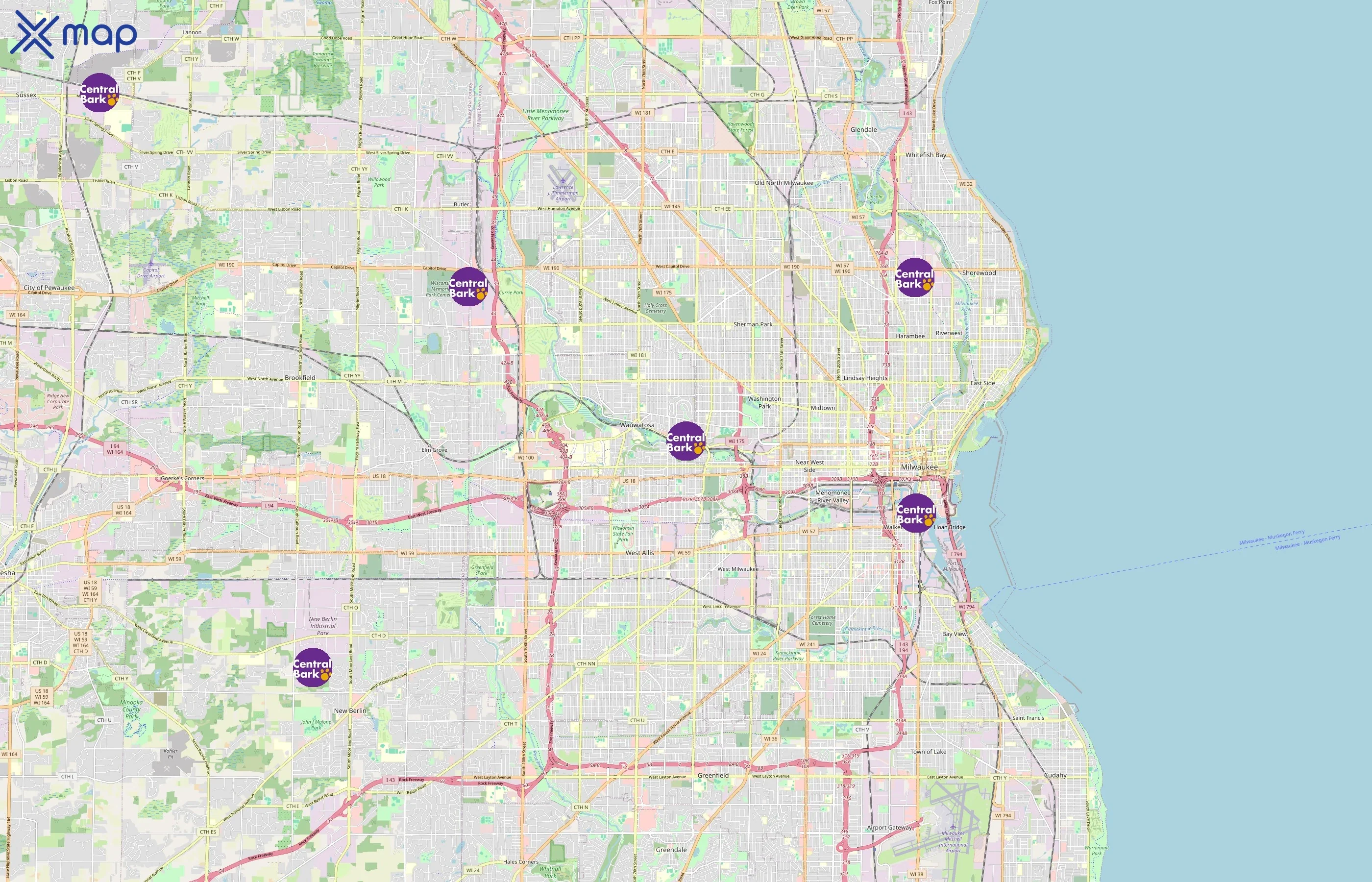 Central Bark area coverage