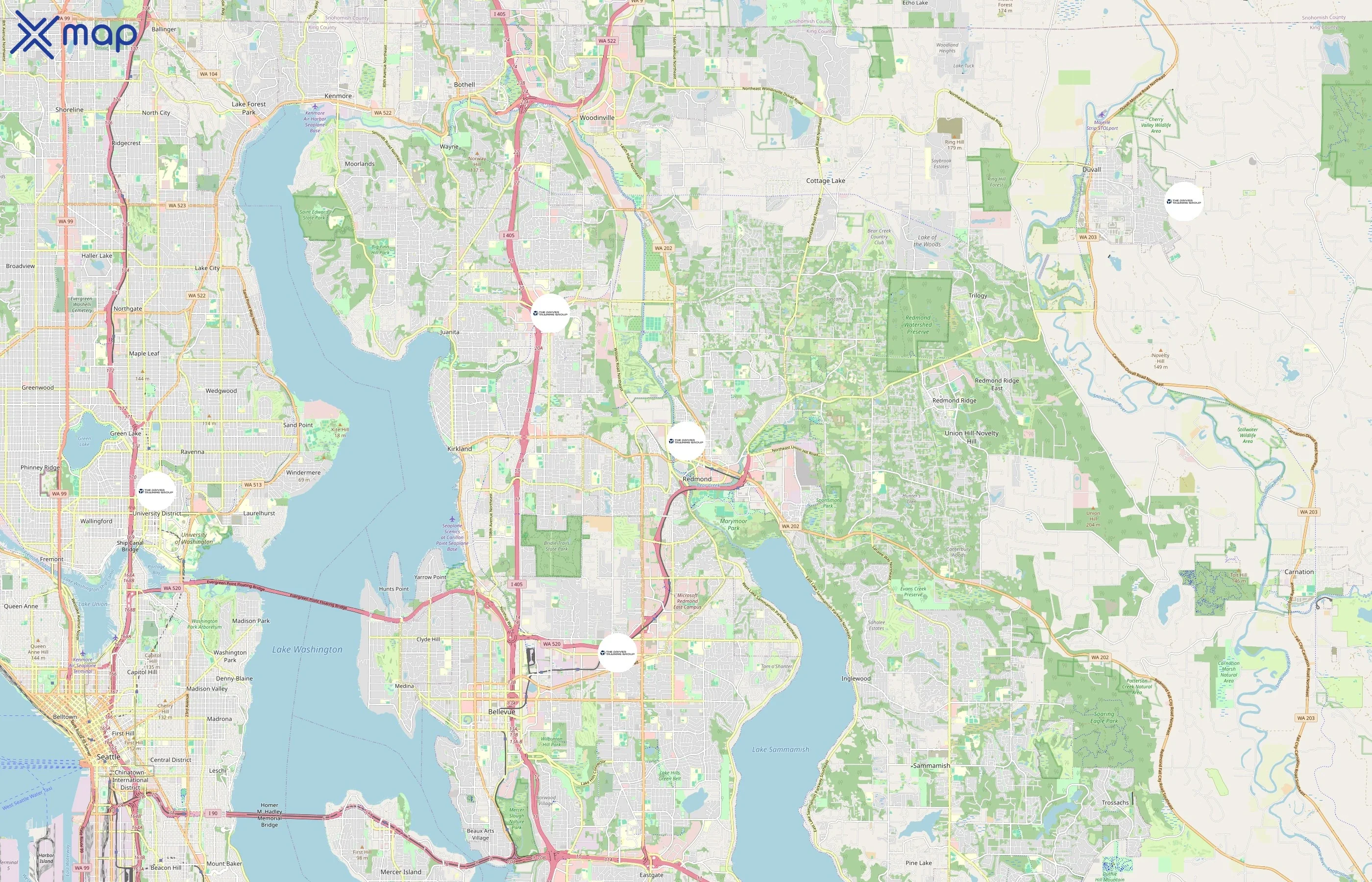 911 Driving School area coverage