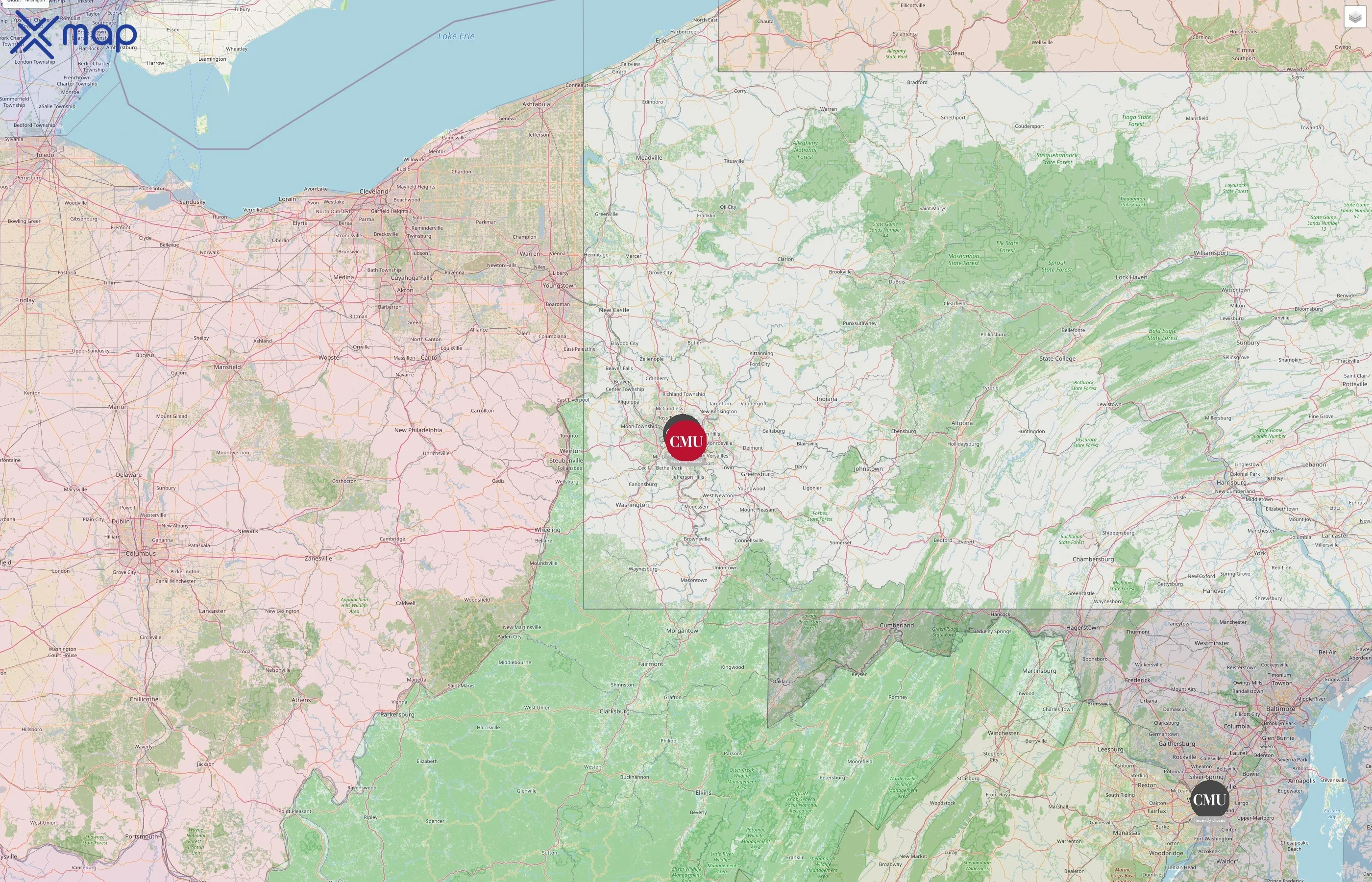 Carnegie Mellon University street hotspots