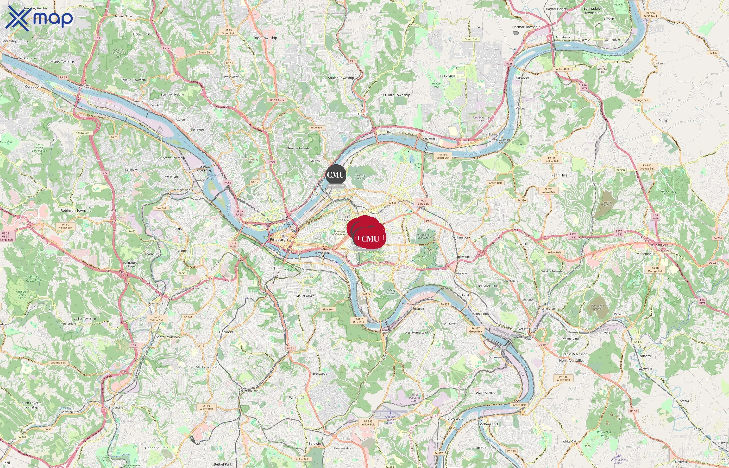 Carnegie Mellon University area coverage