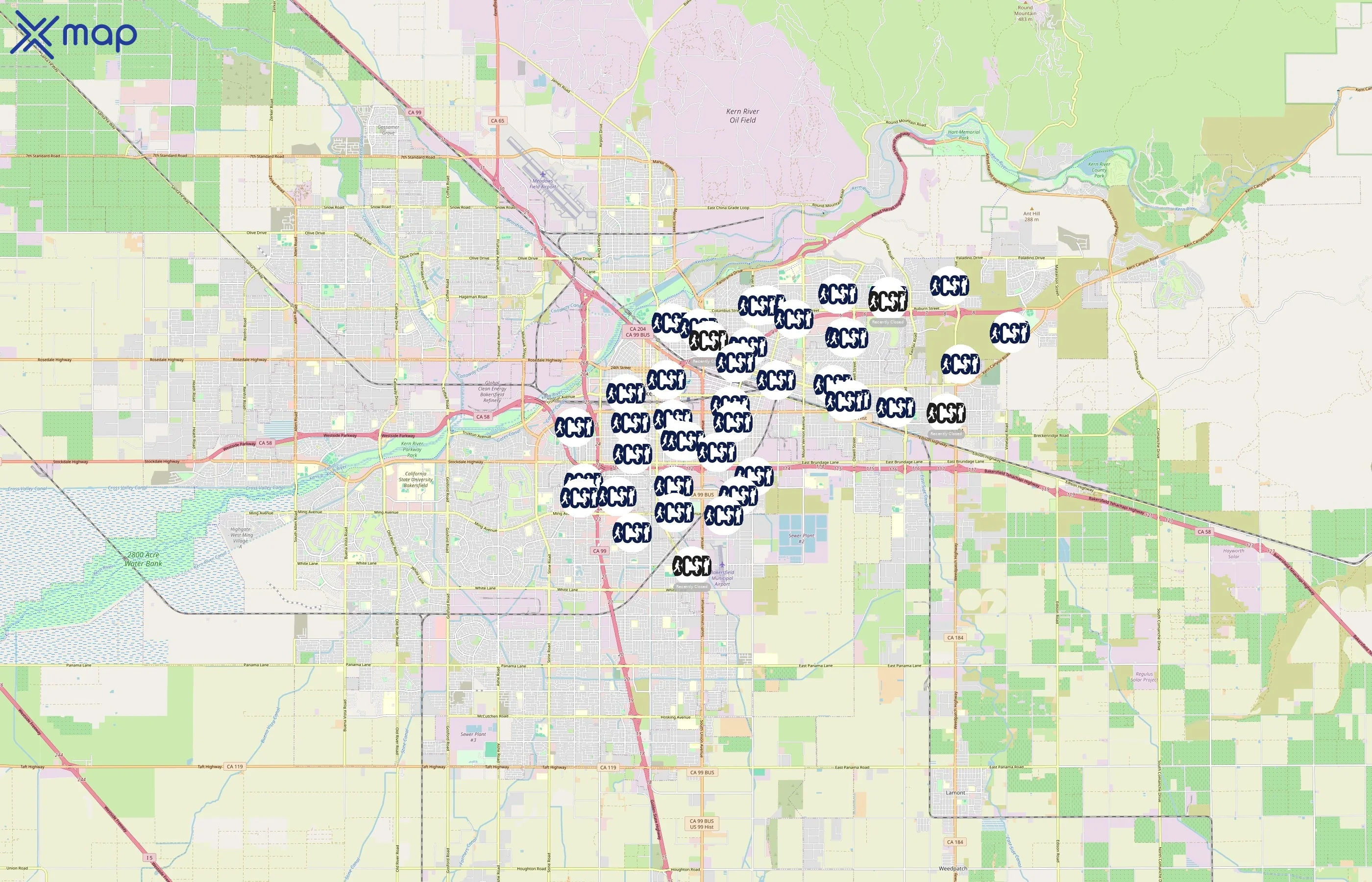Bakersfield City School District area coverage