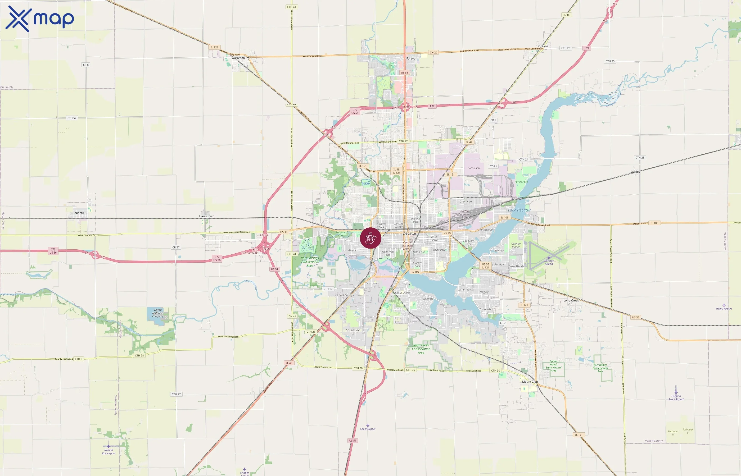 Pi Beta Phi area coverage
