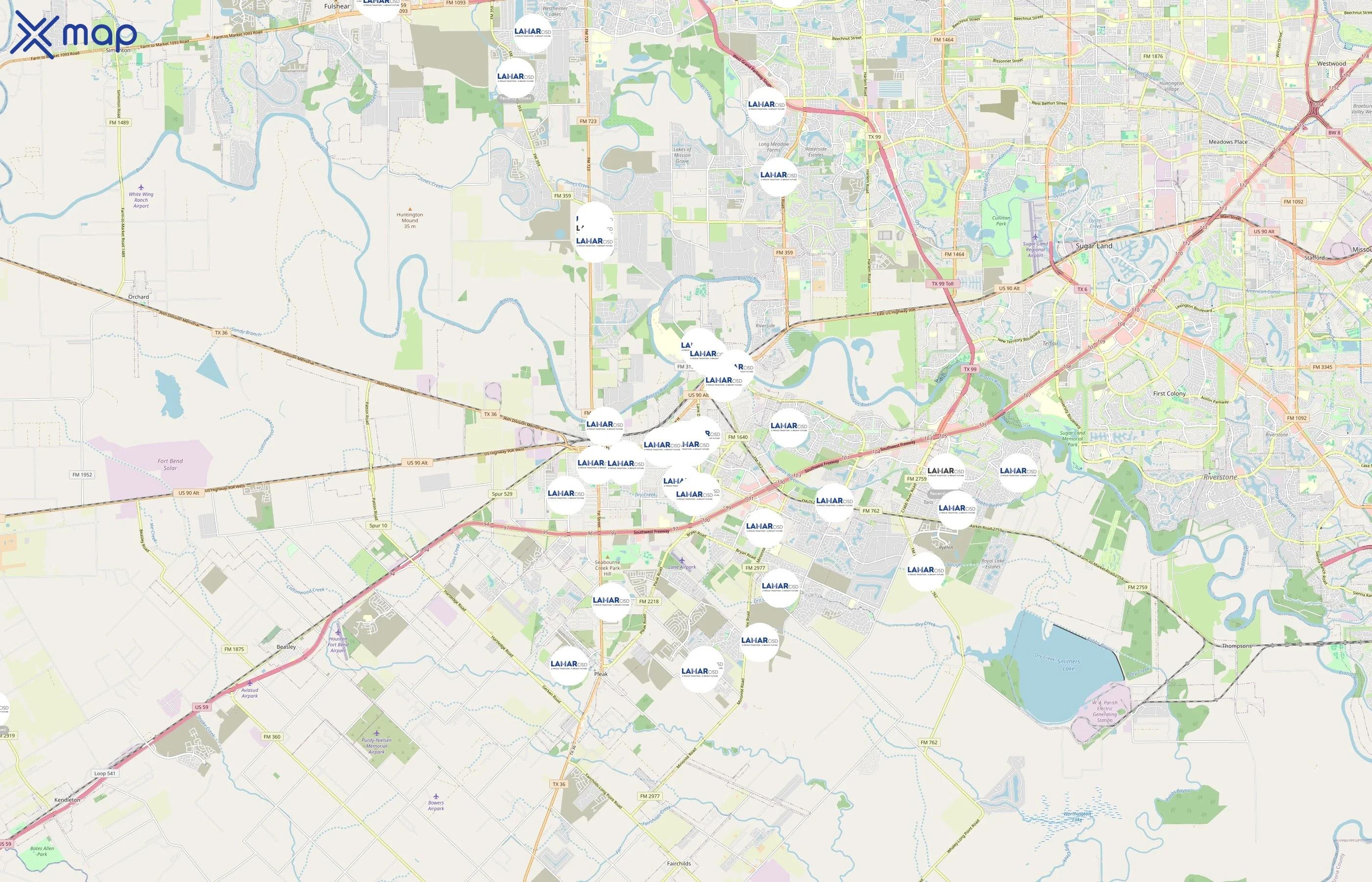 Lamar Consolidated Independent School District area coverage