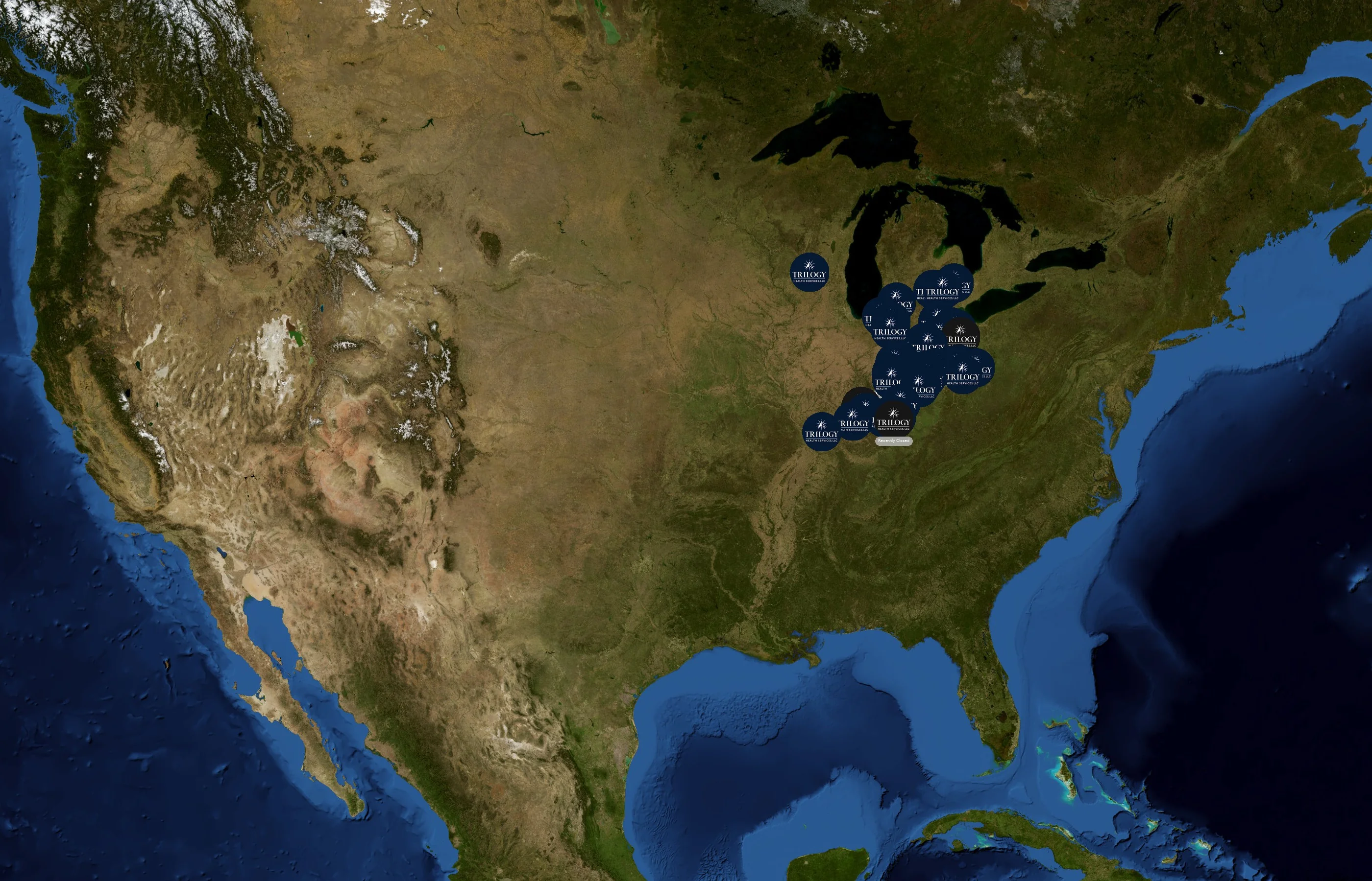Trilogy Health Services state distribution
