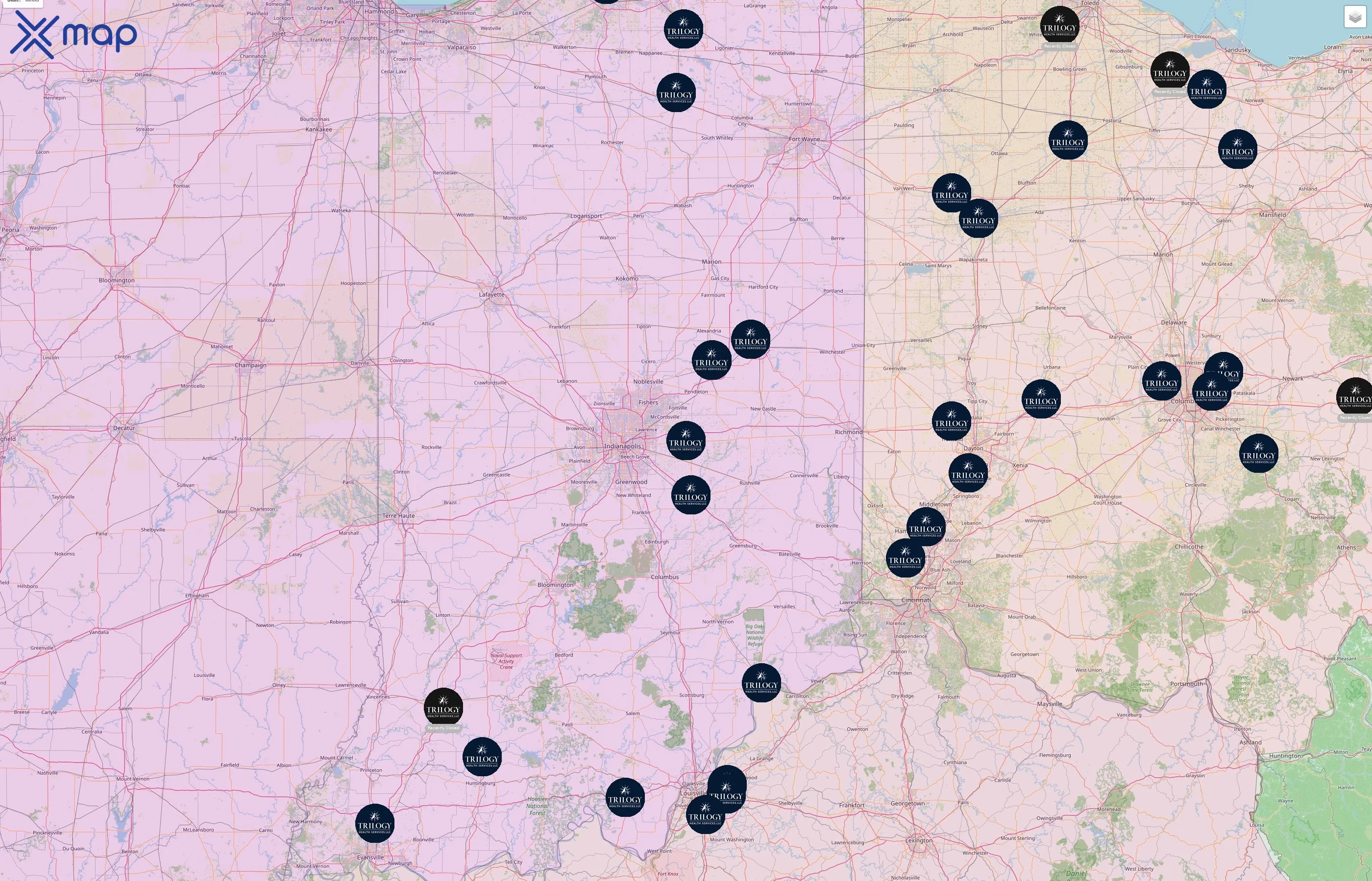 Trilogy Health Services street hotspots