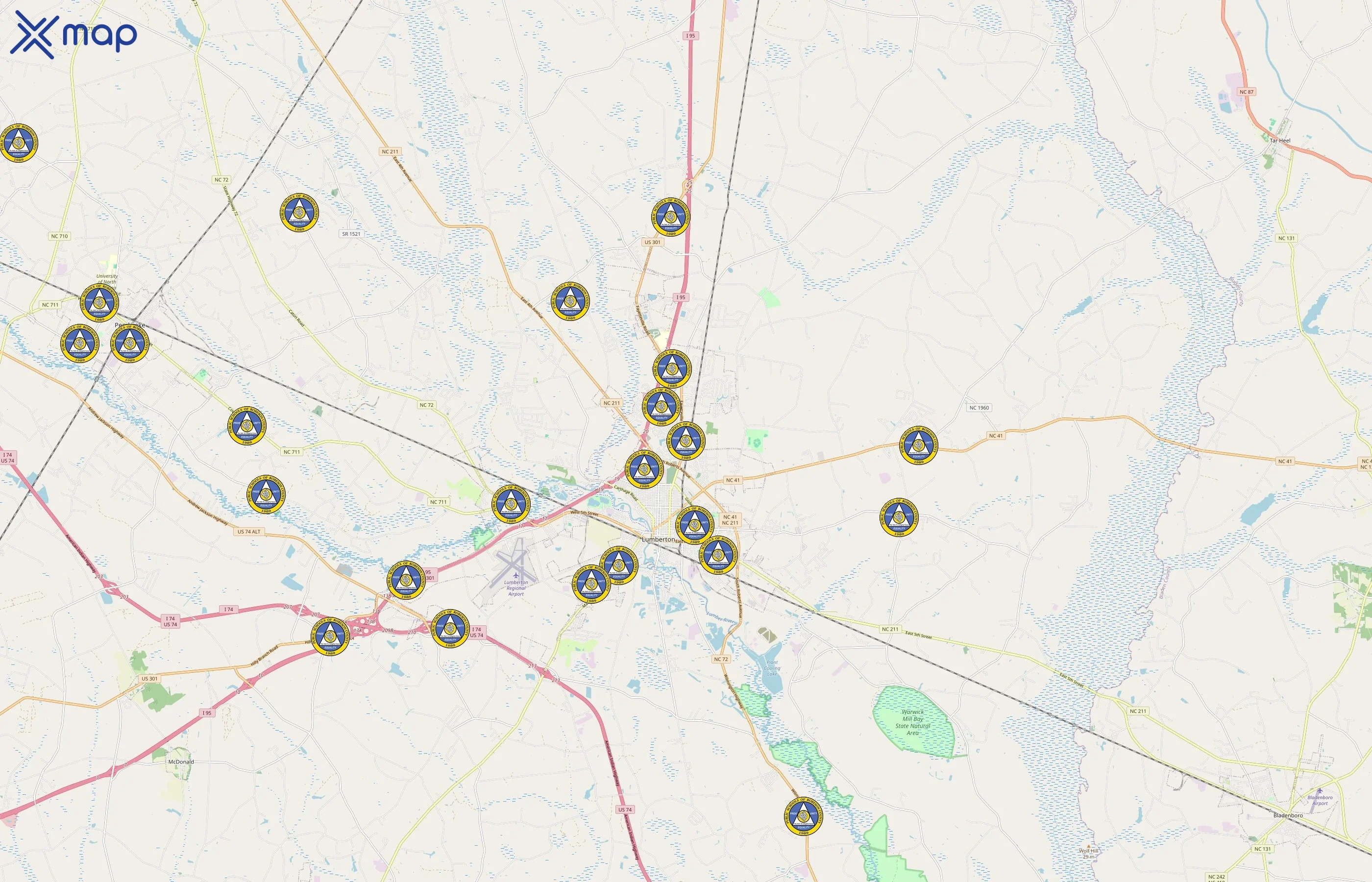 Public Schools of Robeson County area coverage