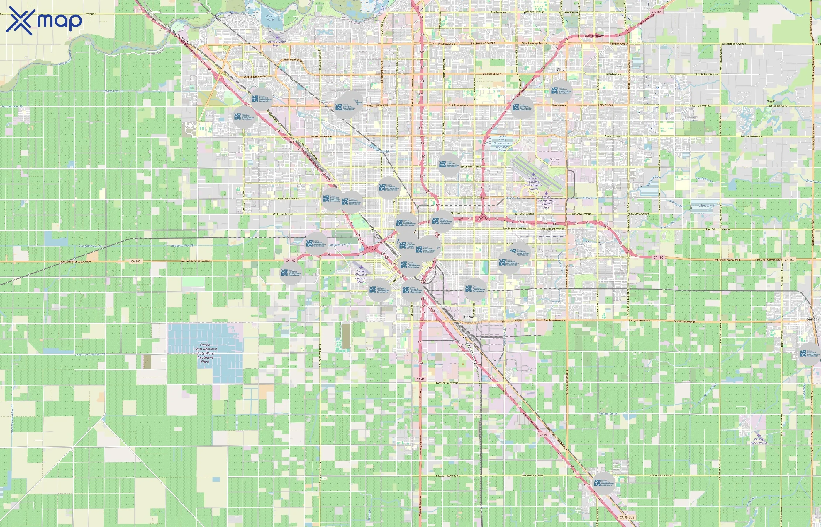 Fresno Economic Opportunities Commission area coverage
