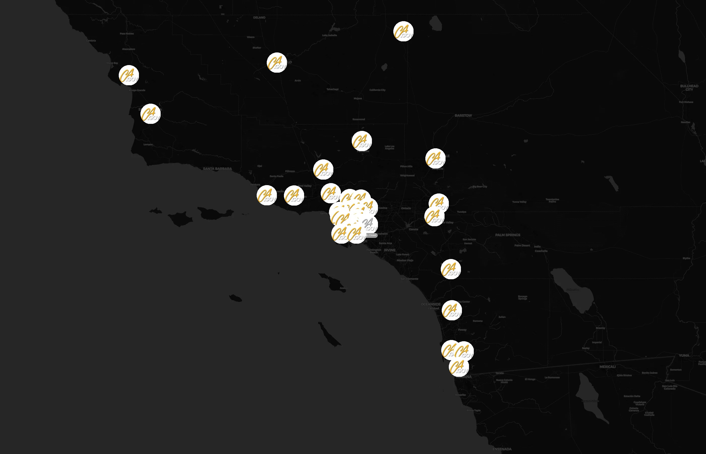 California Department of Rehabilitation city distribution