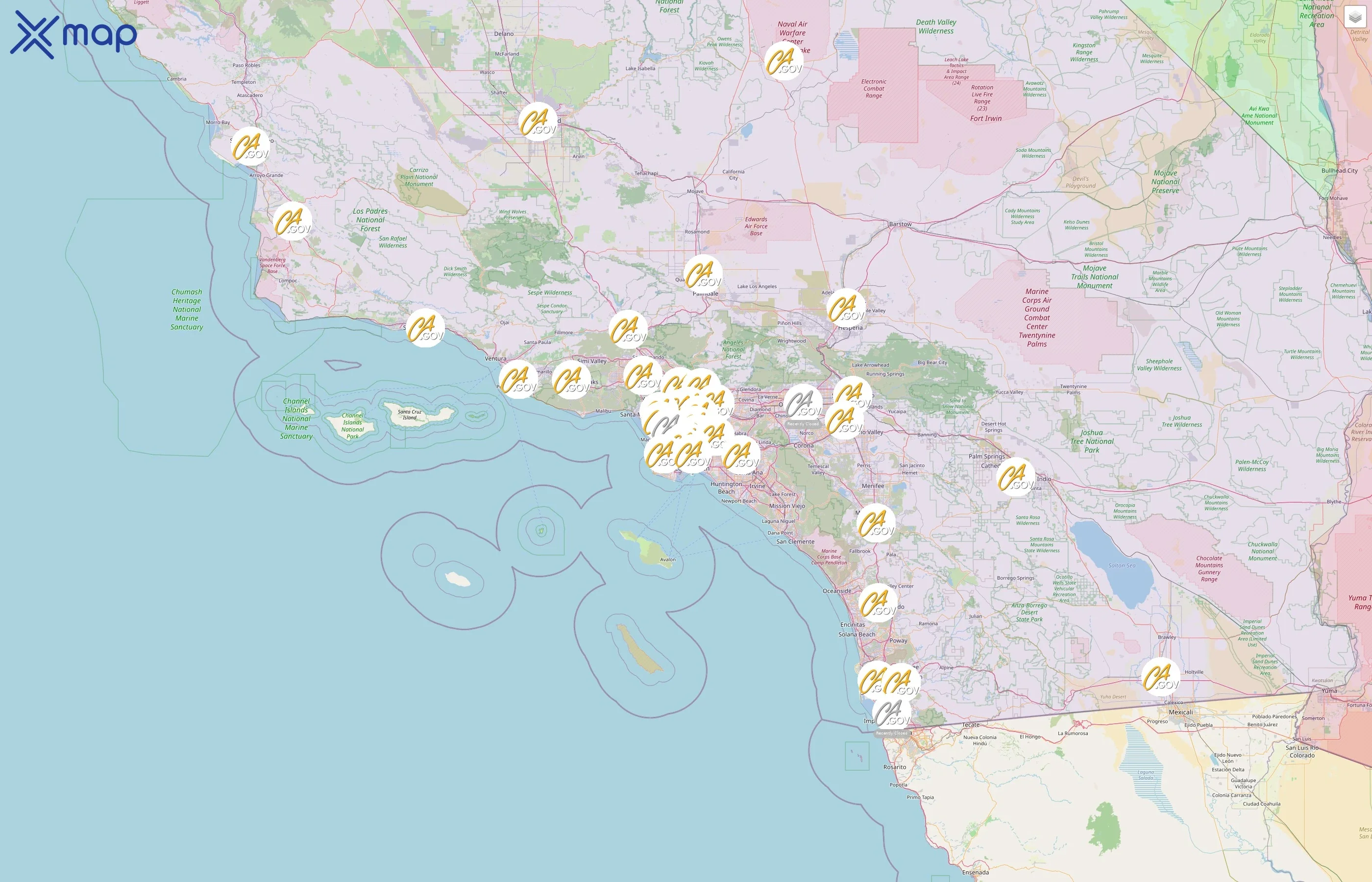 California Department of Rehabilitation street hotspots