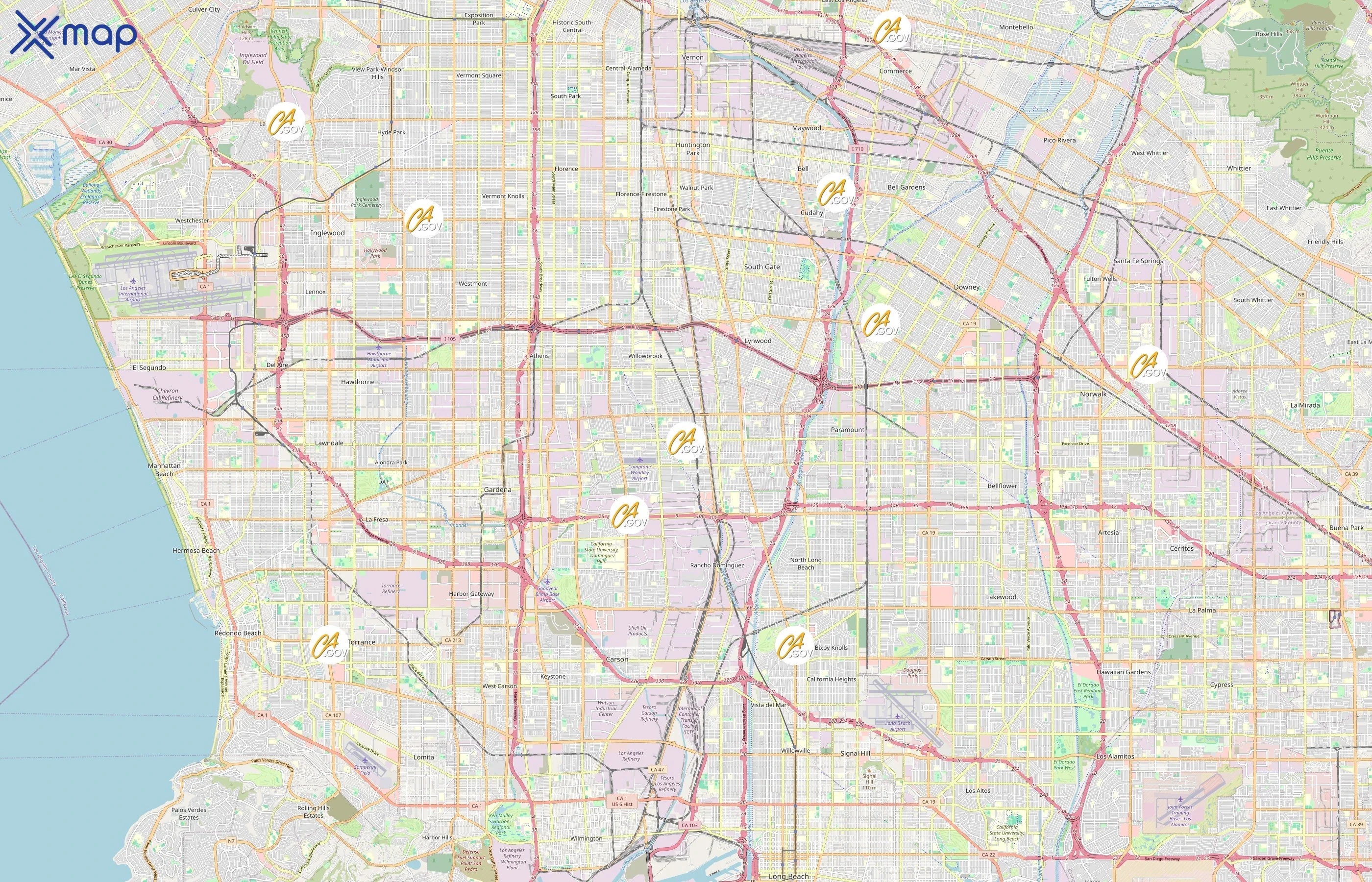 California Department of Rehabilitation area coverage