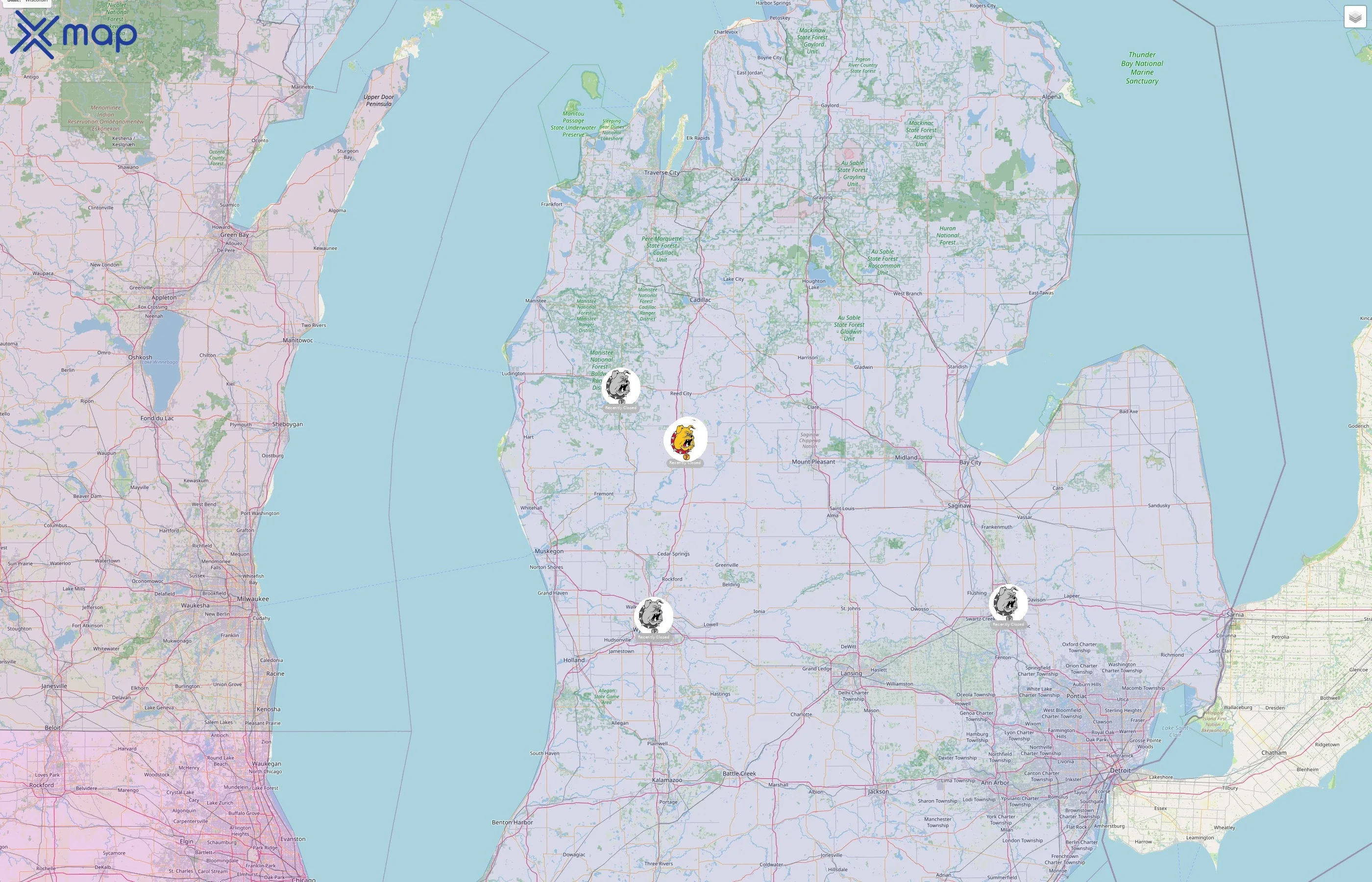 Ferris State University street hotspots