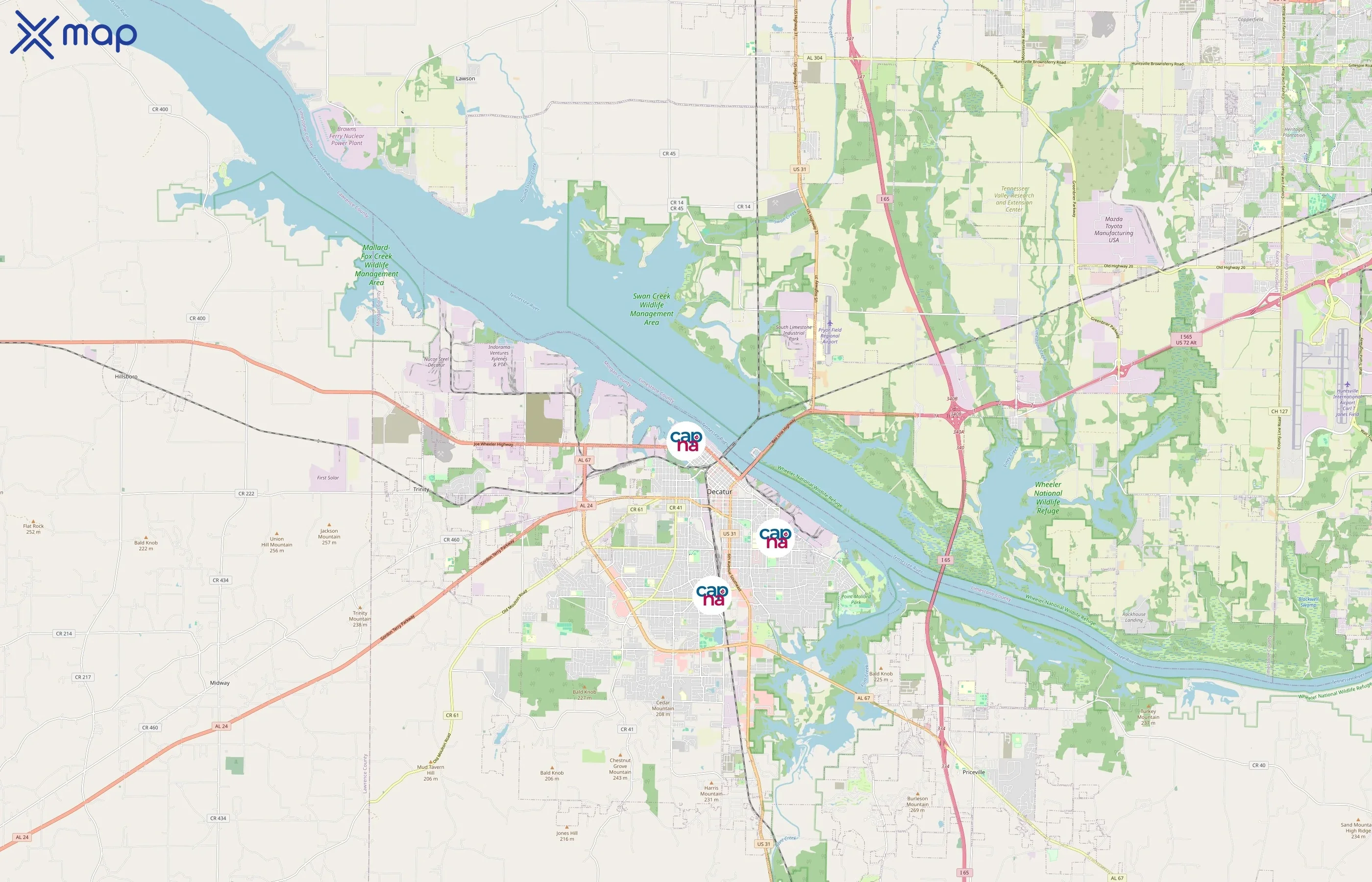 Community Action Partnership of North Alabama area coverage