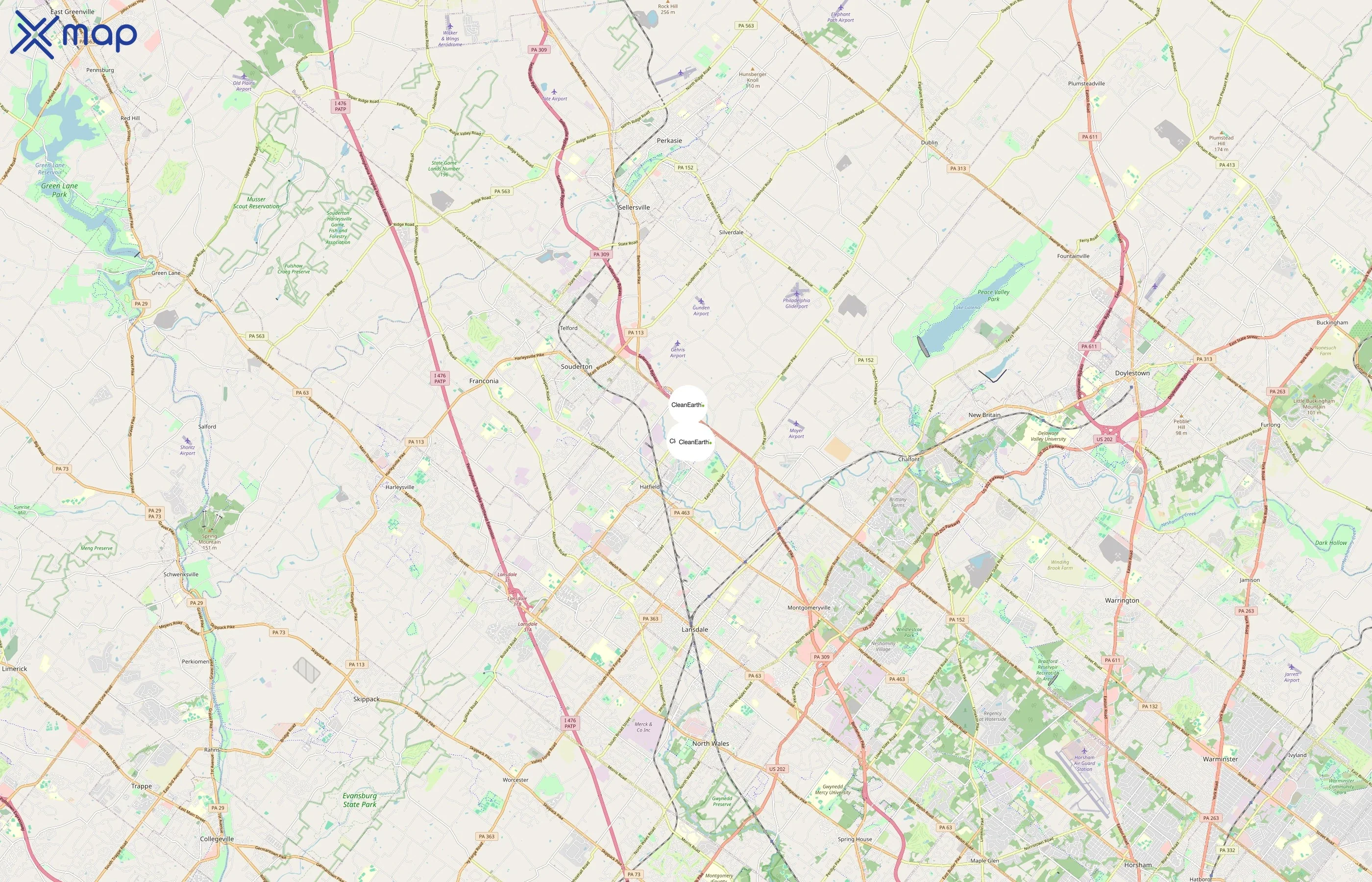 Clean Earth area coverage