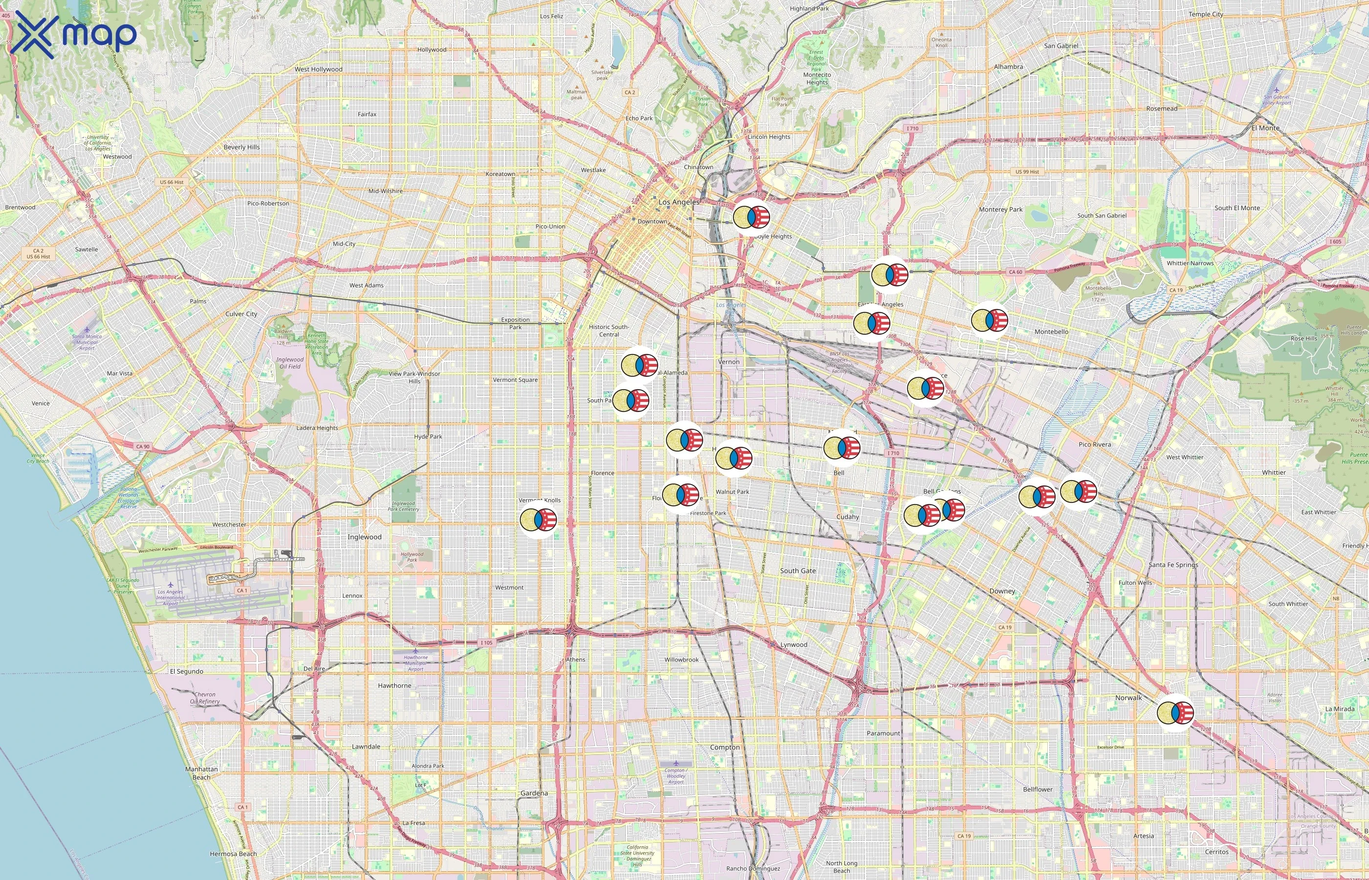Mexican American Opportunity Foundation area coverage