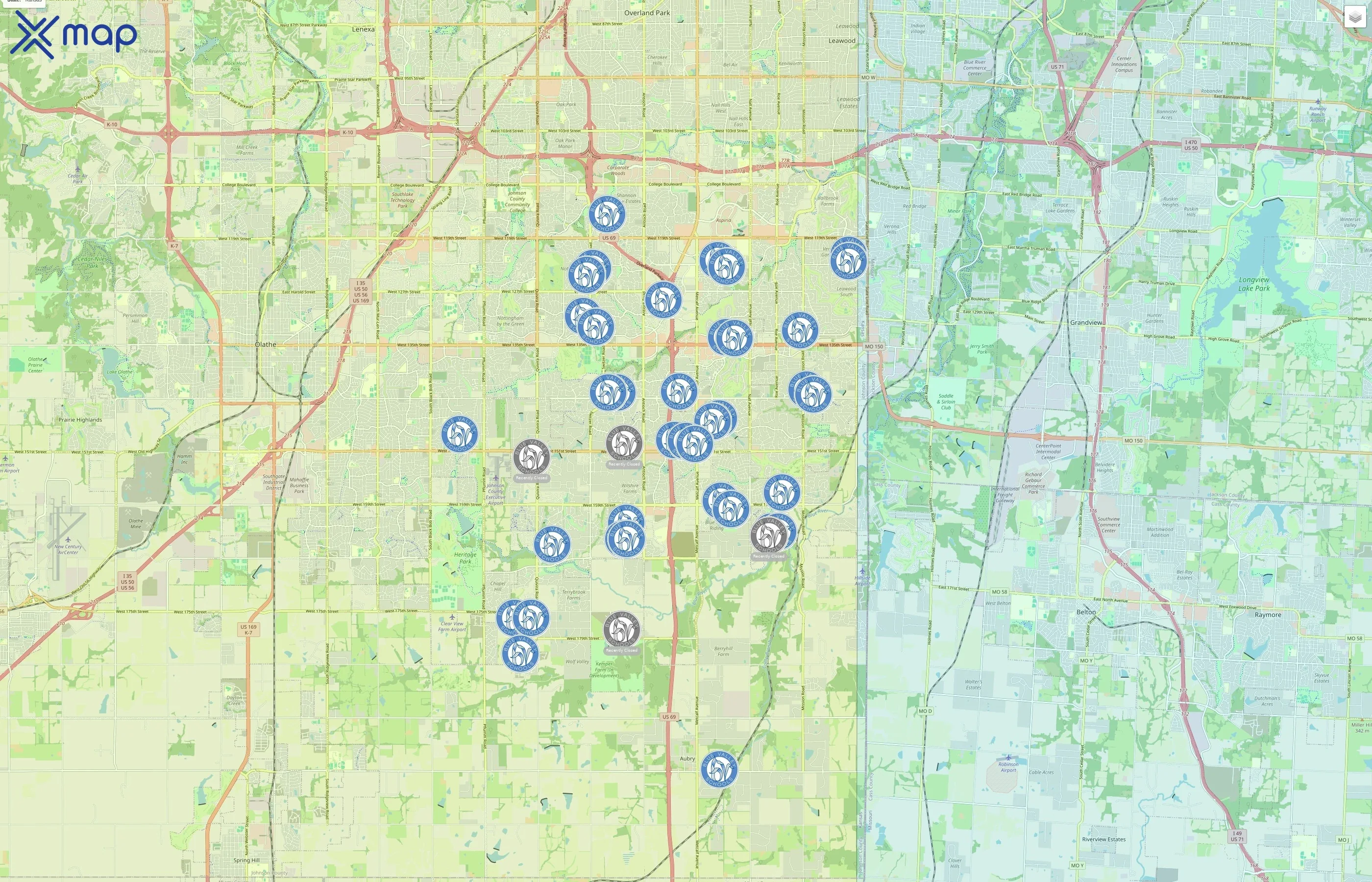 Blue Valley Unified School District 229 traffic data